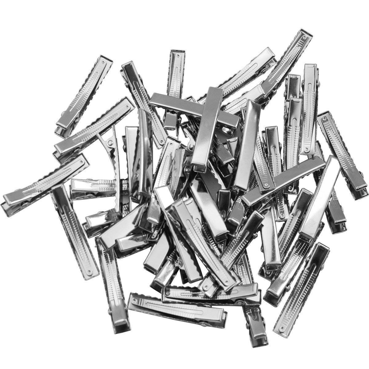 30 Pcs DIY Hair Clips - 1.75 Inch (45mm) Single Prong Metal Alligator Clips for Crafts, Hair Styling & Accessories - Perfect for DIY Projects, Parties, and Gift Making