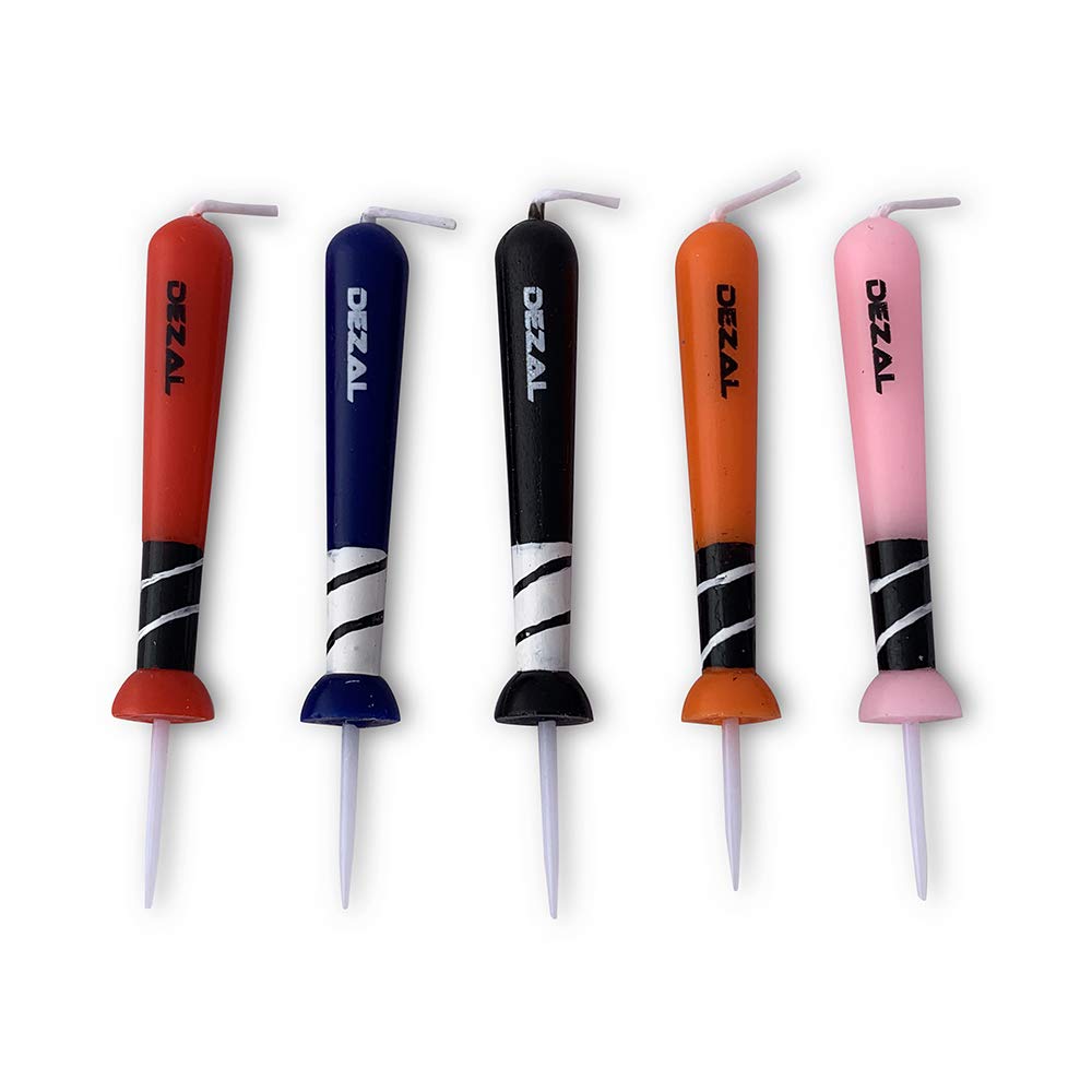 Blue Baseball Bat and Softball Bat Shaped Candles - 6 Pack Baseball Party Decorations, Cupcake & Cake Toppers for Baseball Birthday, Sports Theme Party Supplies - Perfect for Baseball Fans, Softball Fastpitch Games & Sports Themed Celebrations (Navy Blue)