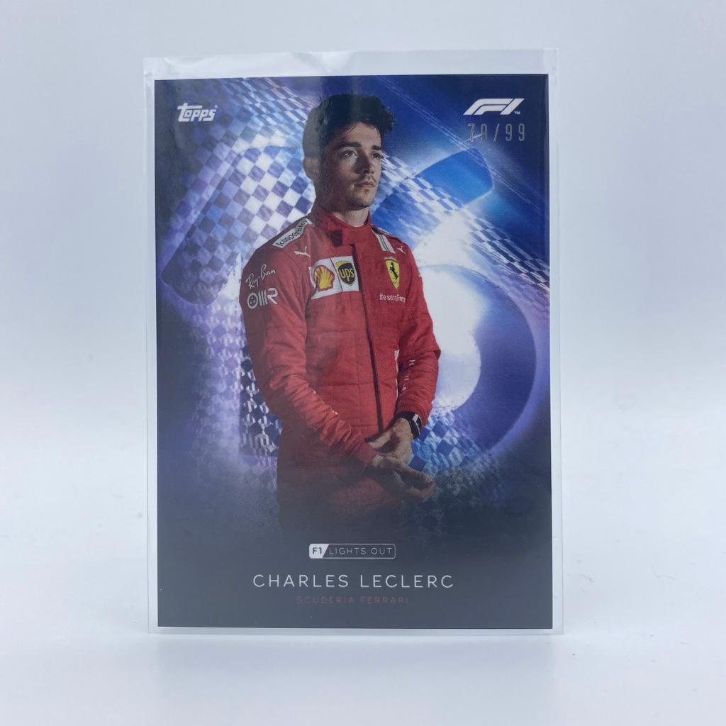 Charles Leclerc F1 Racing Driver Blue Parallel Collectible Card - Perfect for F1 Fans, Sports Memorabilia Collectors, and Trading Card Enthusiasts