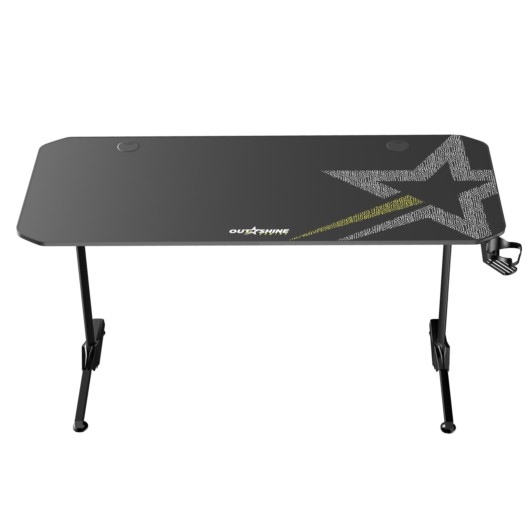 Fortitude 140cm Wide Gaming Desk - Ergonomic Computer Desk for PC & Console Gamers - Perfect for Home Office, Streaming & Esports Setup