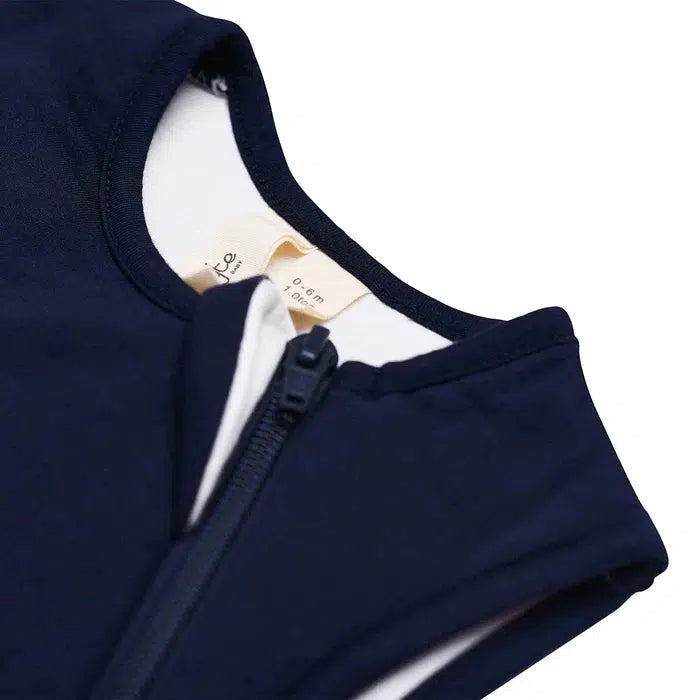 Kyte Baby 1.0 TOG Sleep Sack - Soft Organic Cotton Wearable Blanket for Newborns & Infants (Navy Blue) - Perfect for Nursery, Daycare & Travel