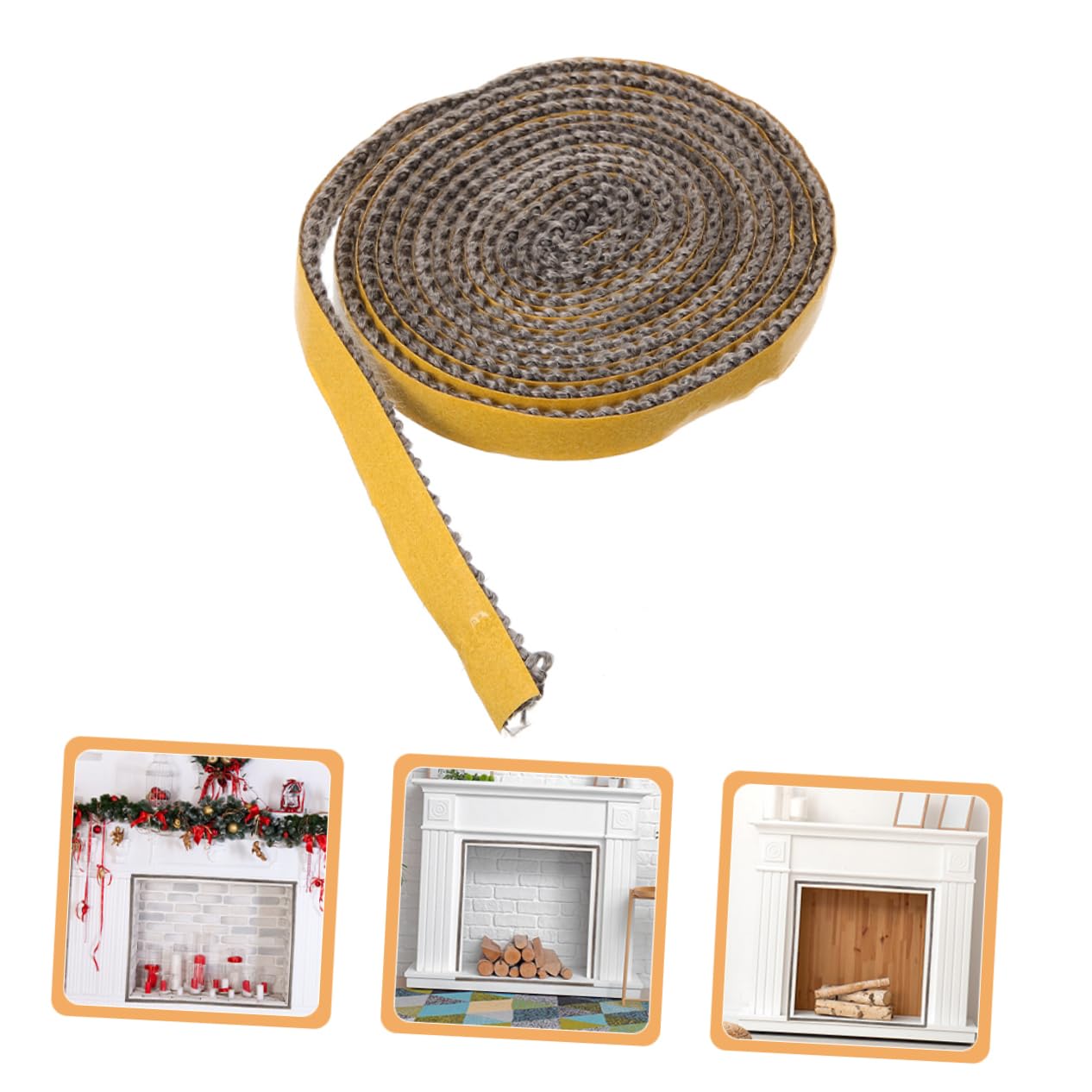 High-Temp Fireplace Sealing Rope 3mm x 12mm x 2m - Wood Stove Door Gasket, Stove Rope for Wood Burning Stoves & Flue Sealant - Perfect for Fireplace Repair, Stove Maintenance & Chimney Sealing