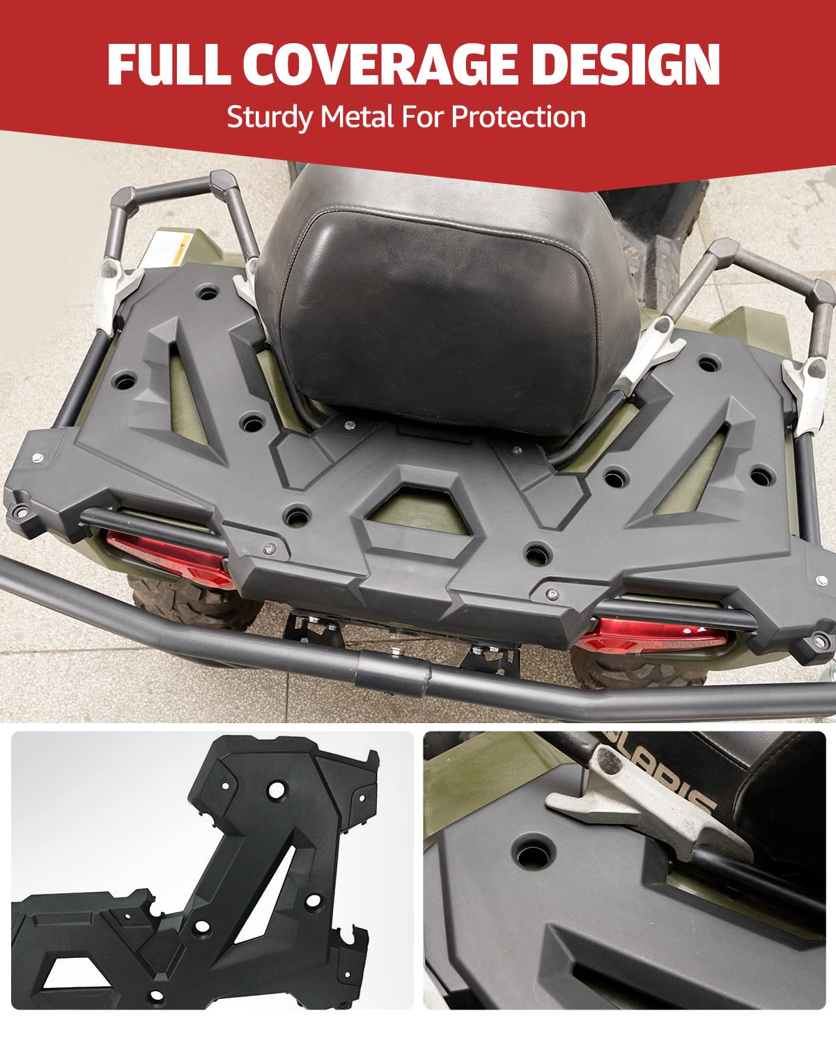 A & UTV PRO Rear Utility Rack Assembly for 2014-2021 Polaris Sportsman Touring SP 570 450 - Heavy Duty ATV Rack Accessories, Black - Replacement for OEM #2635059-070 - Perfect for Offroad Adventures, Hunting & Farm Work