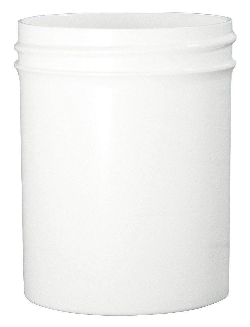 16 oz White Polypropylene Jar with 89-400 Neck Finish - Pack of 112 | Food Storage, Spice Container & Craft Organizer | Airtight Plastic Jars for Kitchen, Pantry & DIY Projects