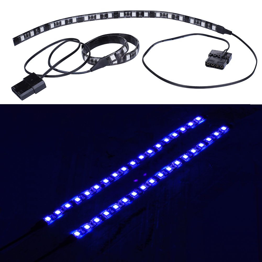 DS PC LED Flexible Light Strip - UV Purple Magnetic Computer Lighting Kit for PC Case (390nm, 11.8 Inch, 2nd Gen S Series) - Perfect for Gaming Setup & PC Customization