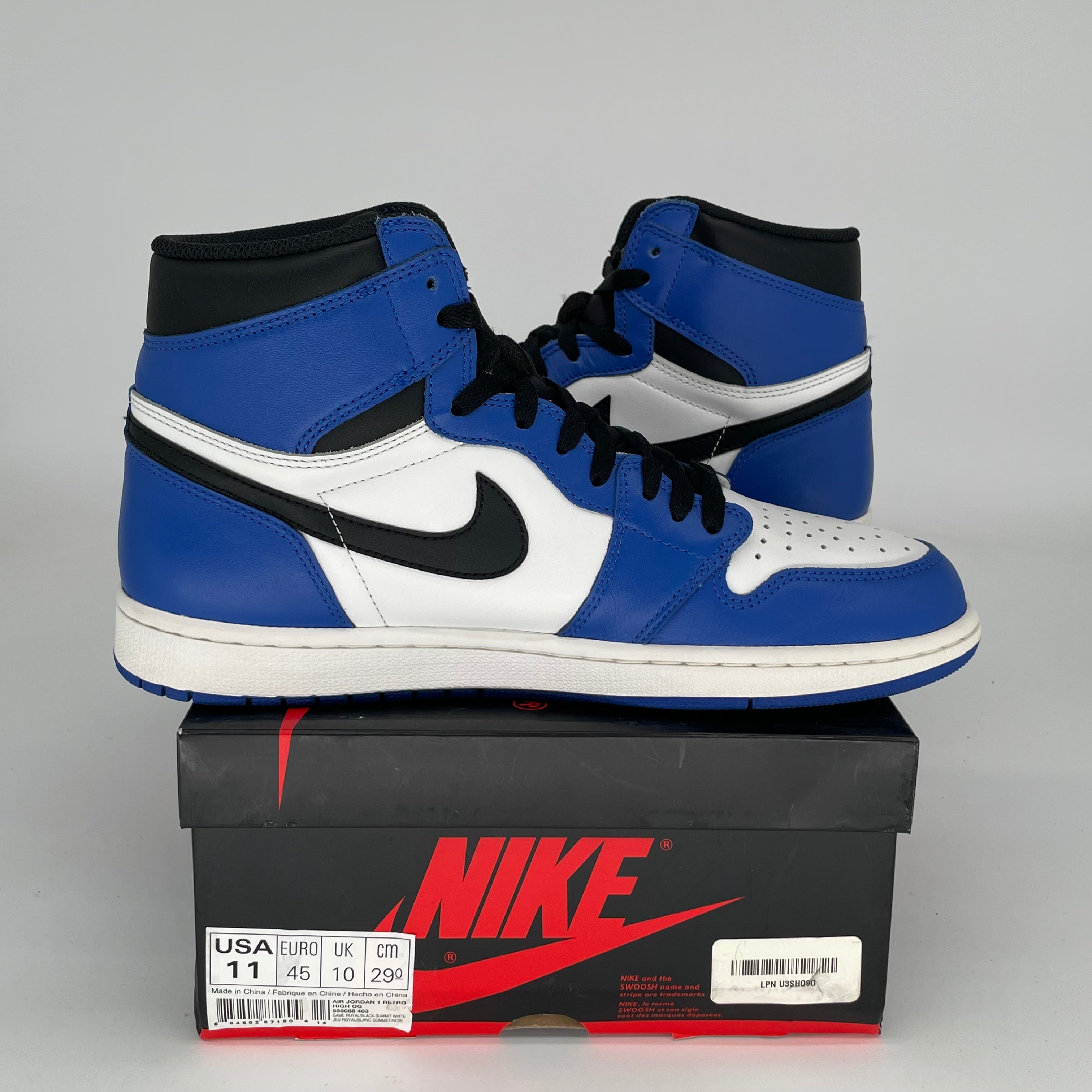 AIR JORDAN 1 GAME ROYAL Sneakers - Men's Size 11 (555088-403) - Basketball Shoes for Court & Streetwear Fashion