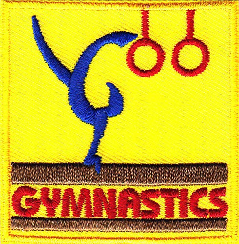Gymnastics Iron On Patch - Sports Competition Gym Embroidered Badge for Team Uniforms, Jackets & Bags