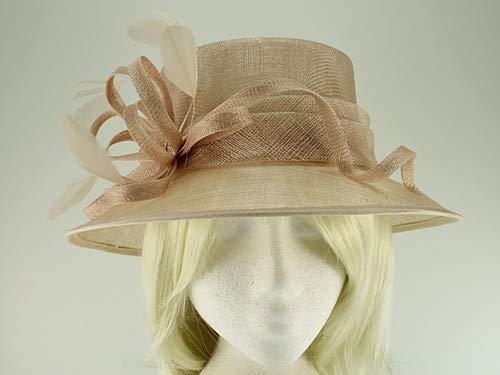 Elegant Sinamay Loops Wedding Hat in Chalk - Medium Size | Perfect for Bridal, Church, and Formal Occasions