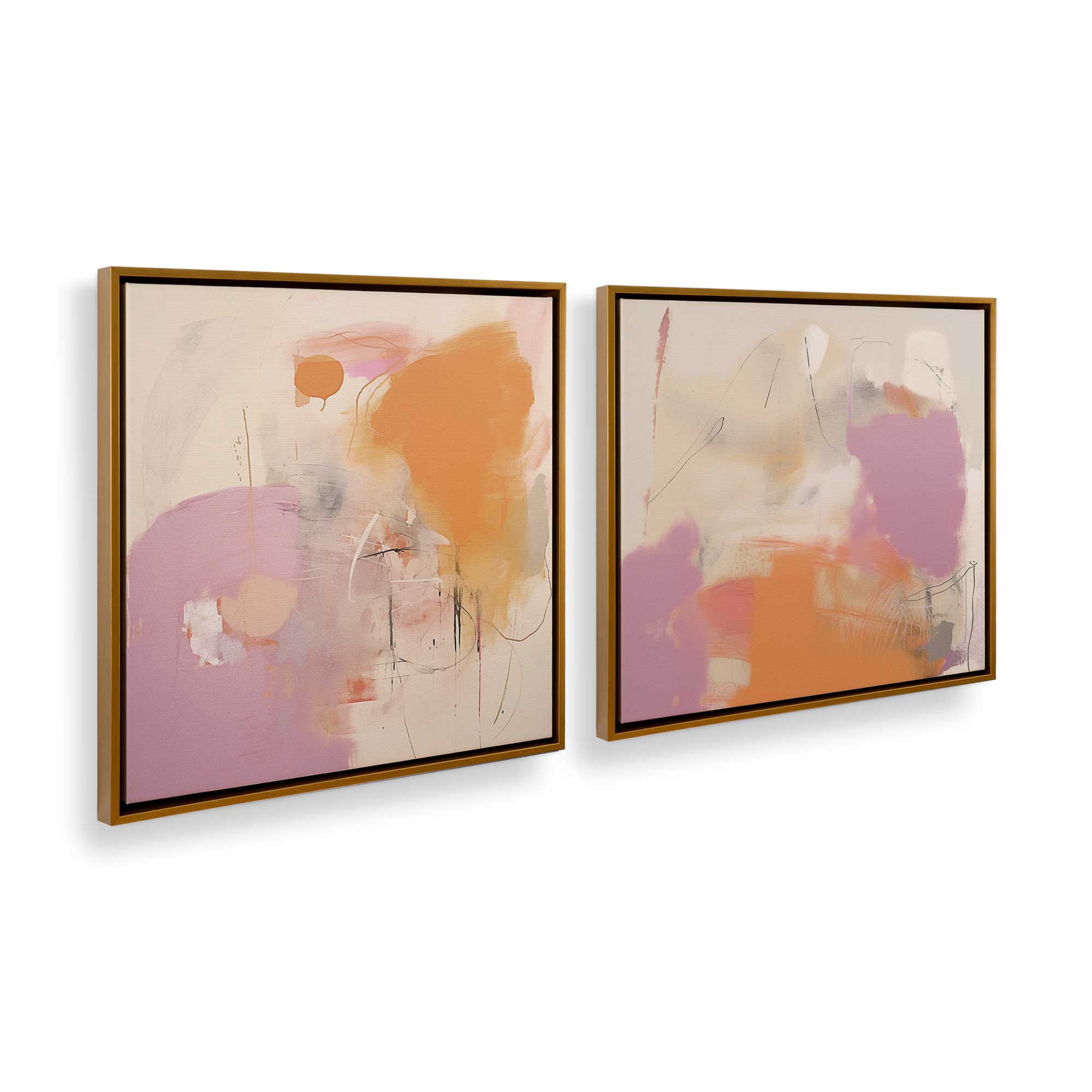 Premium Cotton Candy Delight Canvas Art Set of 2 - Sweet Home Decor for Bedroom, Living Room & Nursery Wall