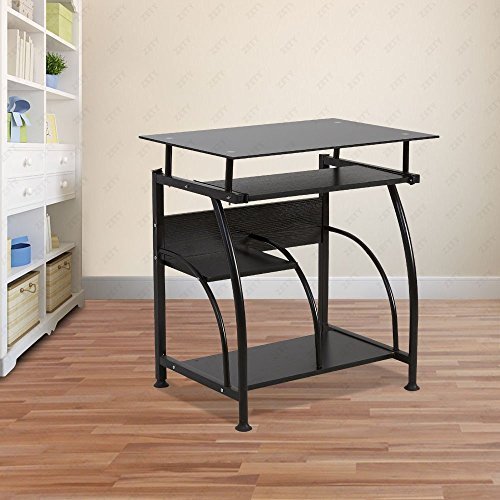 Ergonomic Computer Desk for Home Office - Compact PC & Laptop Workstation with Storage Shelf | Perfect for Small Spaces, Remote Work & Gaming Setup