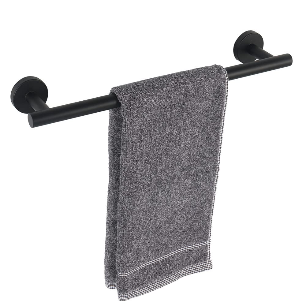 Premium TocTen 18IN Bath Towel Bar - Heavy Duty SUS304 Stainless Steel Wall Mounted Towel Holder for Bathroom, Matte Black Finish - Perfect for Spa, Hotel & Luxury Home Decor