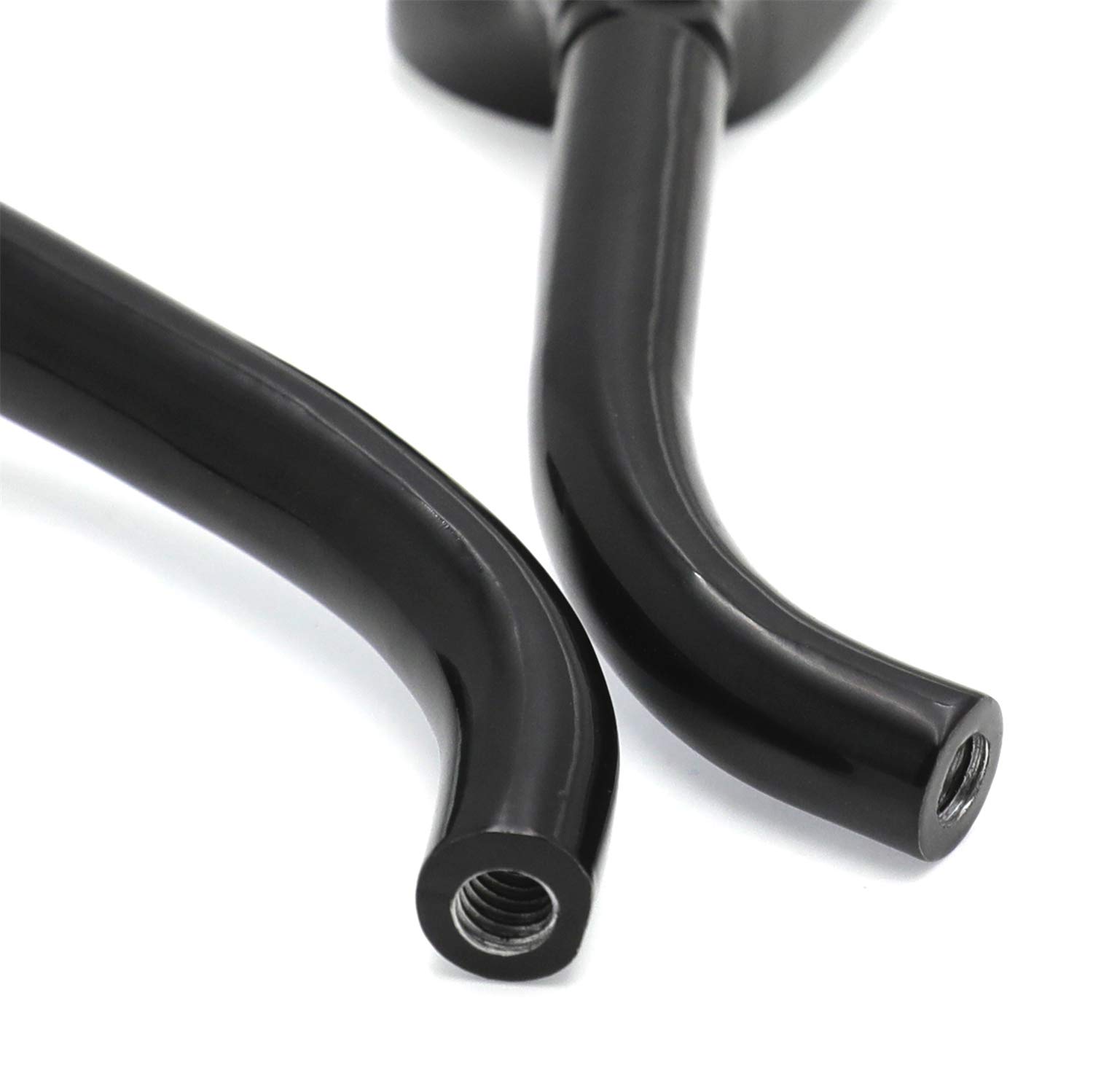 Universal Small Golf Club Mirrors for Harley & Yamaha Motorcycles - Custom Fit, Black - Perfect for Enhanced Visibility While Riding [B00RNIS356]