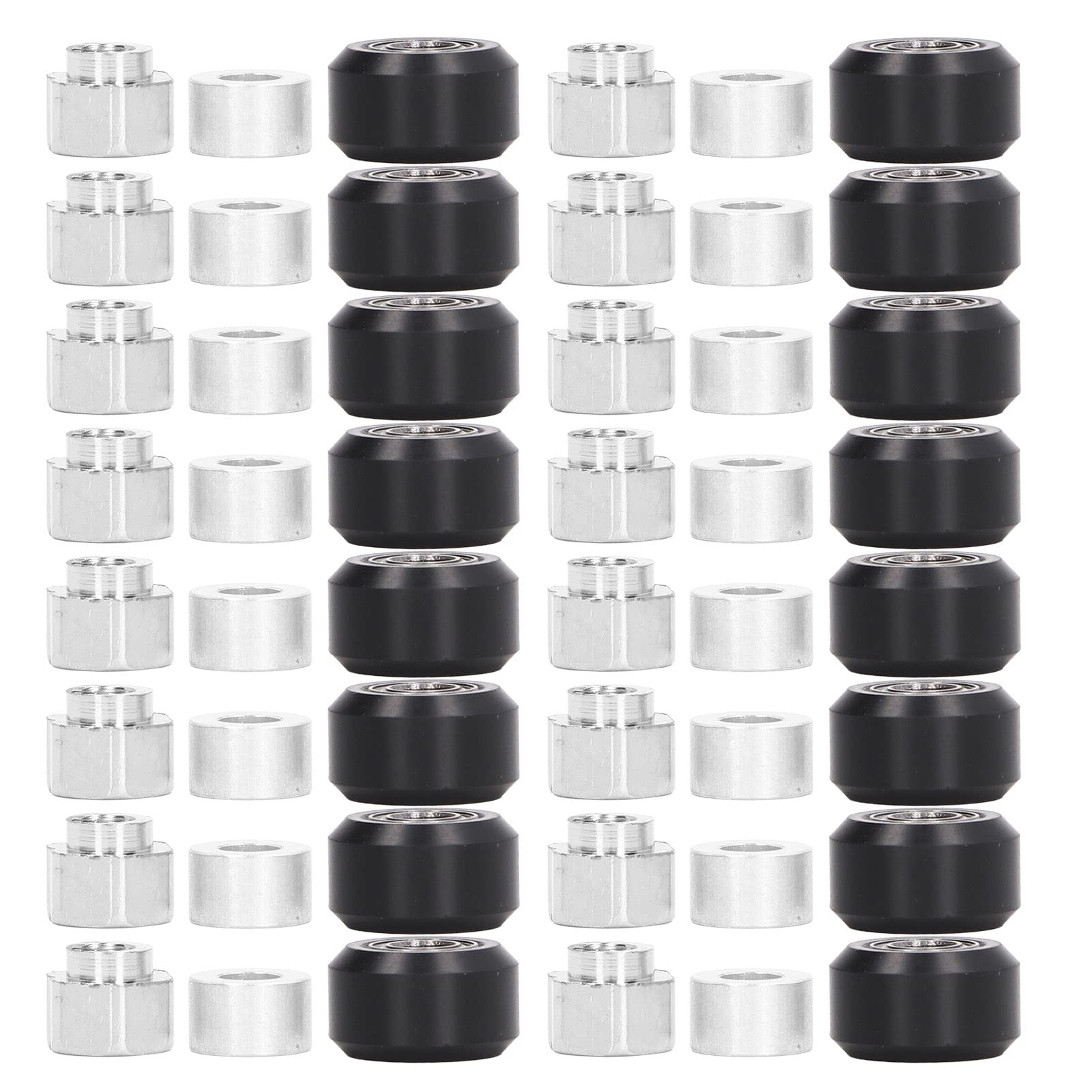 High-Quality 3D Printer POM Pulley Wheel Set with Rubber Bearing & Eccentric Spacer - Durable Round Column for Smooth 3D Printing (Black) - Perfect for DIY 3D Printer Maintenance & Upgrades
