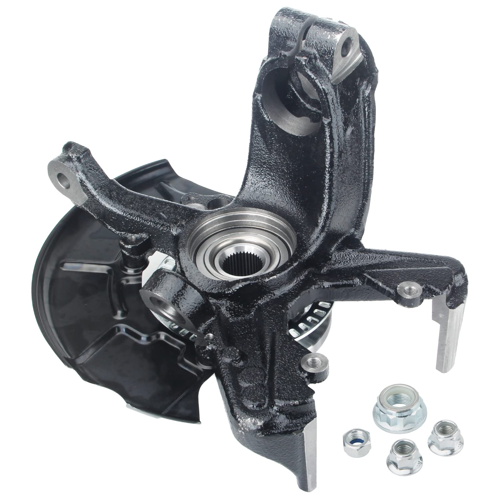 Steering Knuckle Wheel Hub Bearing Assembly - Front Left Driver Side for VW Beetle 1998-2010, Golf 1999-2006 & 2010, Jetta 1999-2005 | Part# 698-375 | Easy DIY Installation & Smooth Ride Replacement