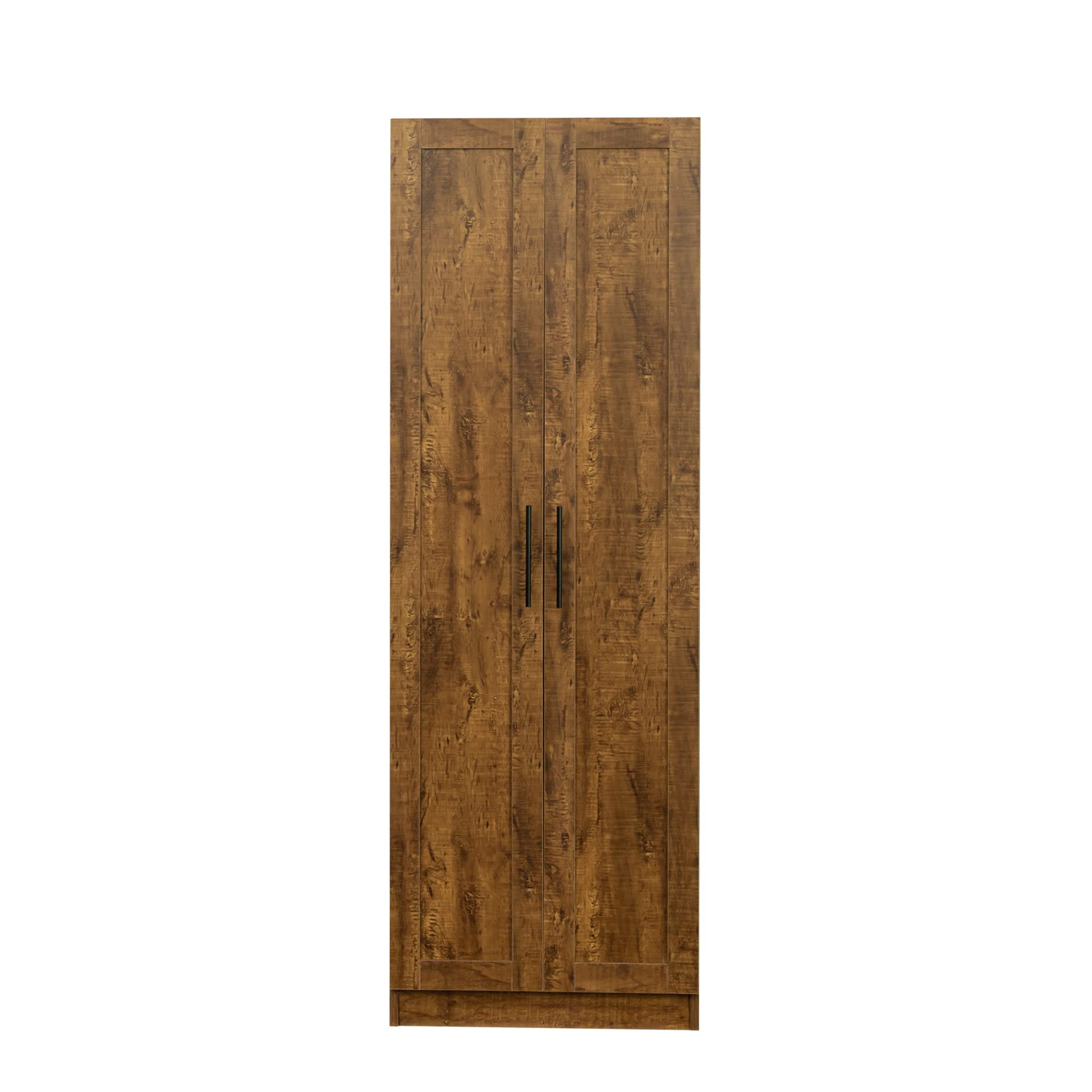 Knocbel Tall Clothes Closet Wardrobe Storage Cabinet with 2 Doors & Adjustable Shelves - 23.6