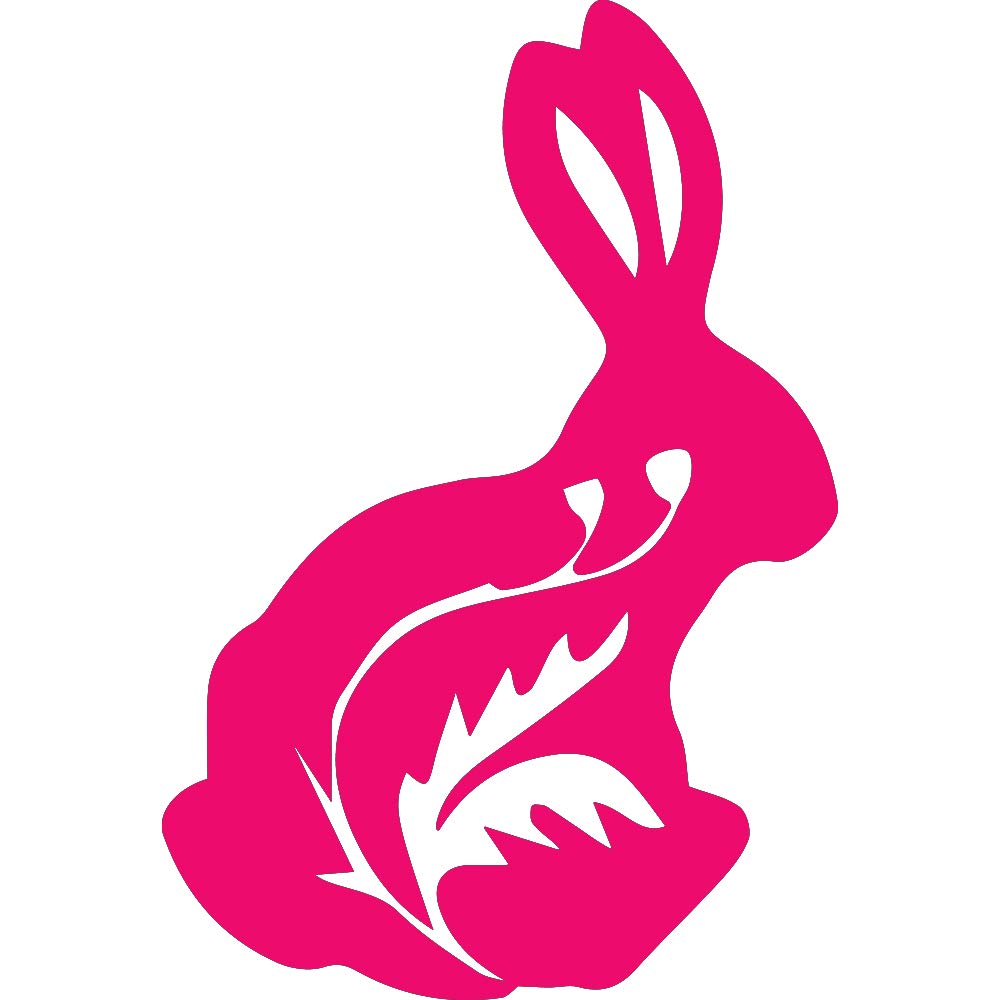 Vintage Pink Bunny Rabbit Vinyl Decal Stickers (Set of 2) - Waterproof, Durable for Laptop, Phone, Helmet, Car Window, Mug, Wall Decor - Perfect for DIY Crafts, Home Decor, and Personalizing Accessories