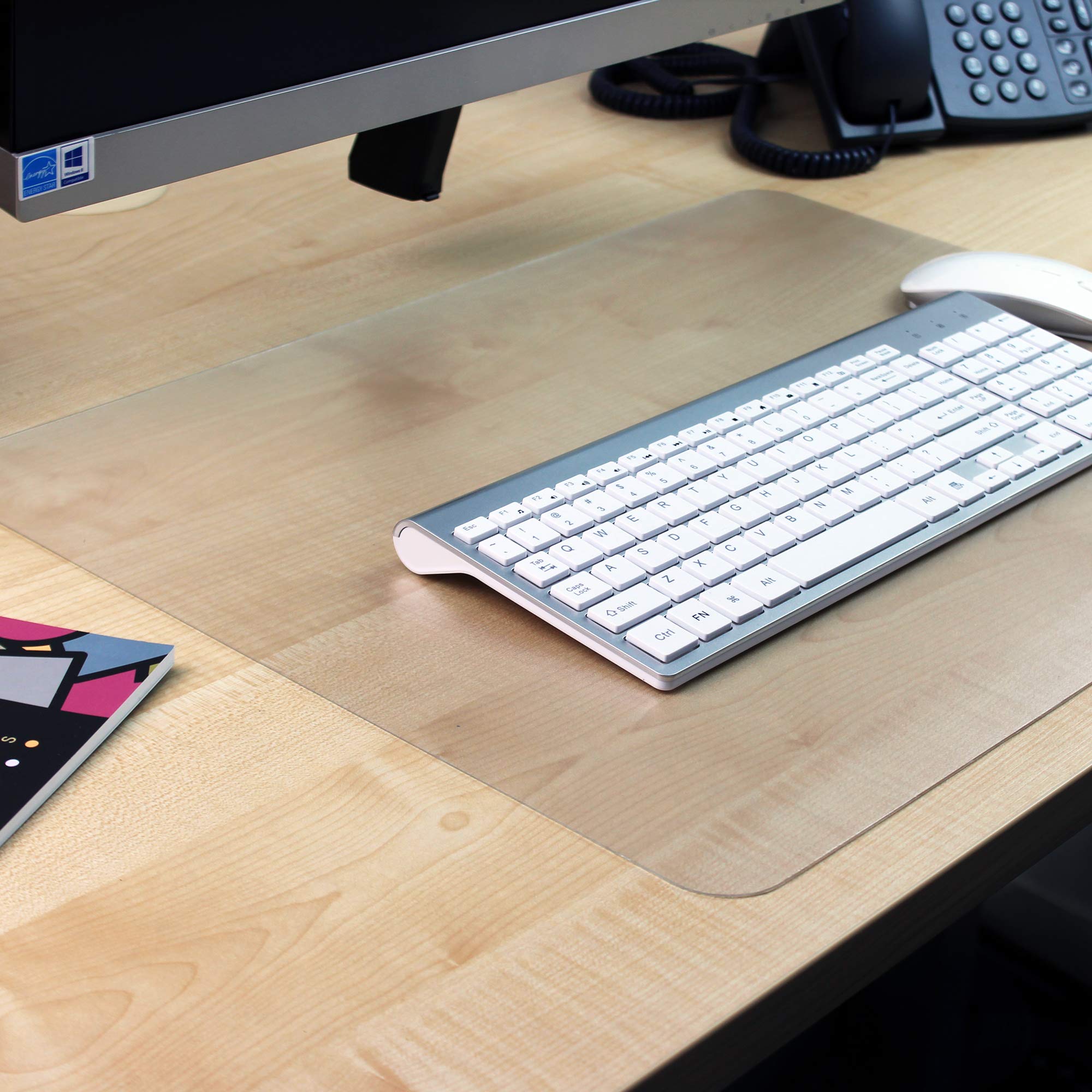 Floortex® 2-Pack Polycarbonate Rectangular Desk Pads - 19