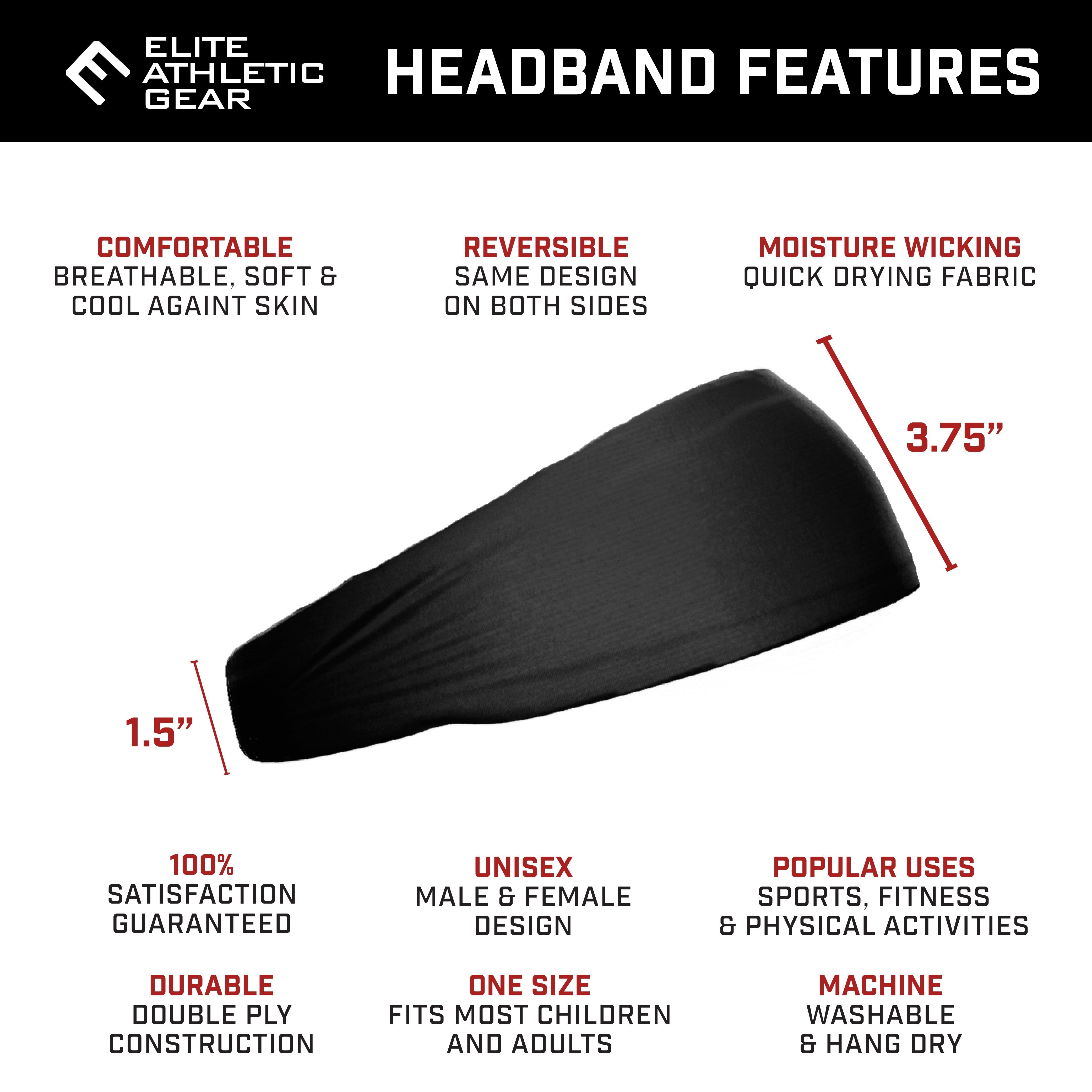 Thin Red and Blue Line Headband - Patriotic Stretchable Hairband for Police & Military Support - Perfect for Workouts, Rallies & Everyday Wear