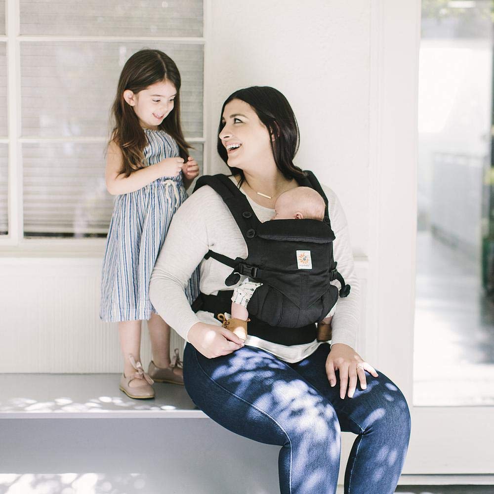 Ergobaby Omni 360 Baby Carrier Backpack - Adjustable, Ergonomic Infant Carrier for Newborn to Toddler (Black) | Perfect for Hiking, Travel & Everyday Use