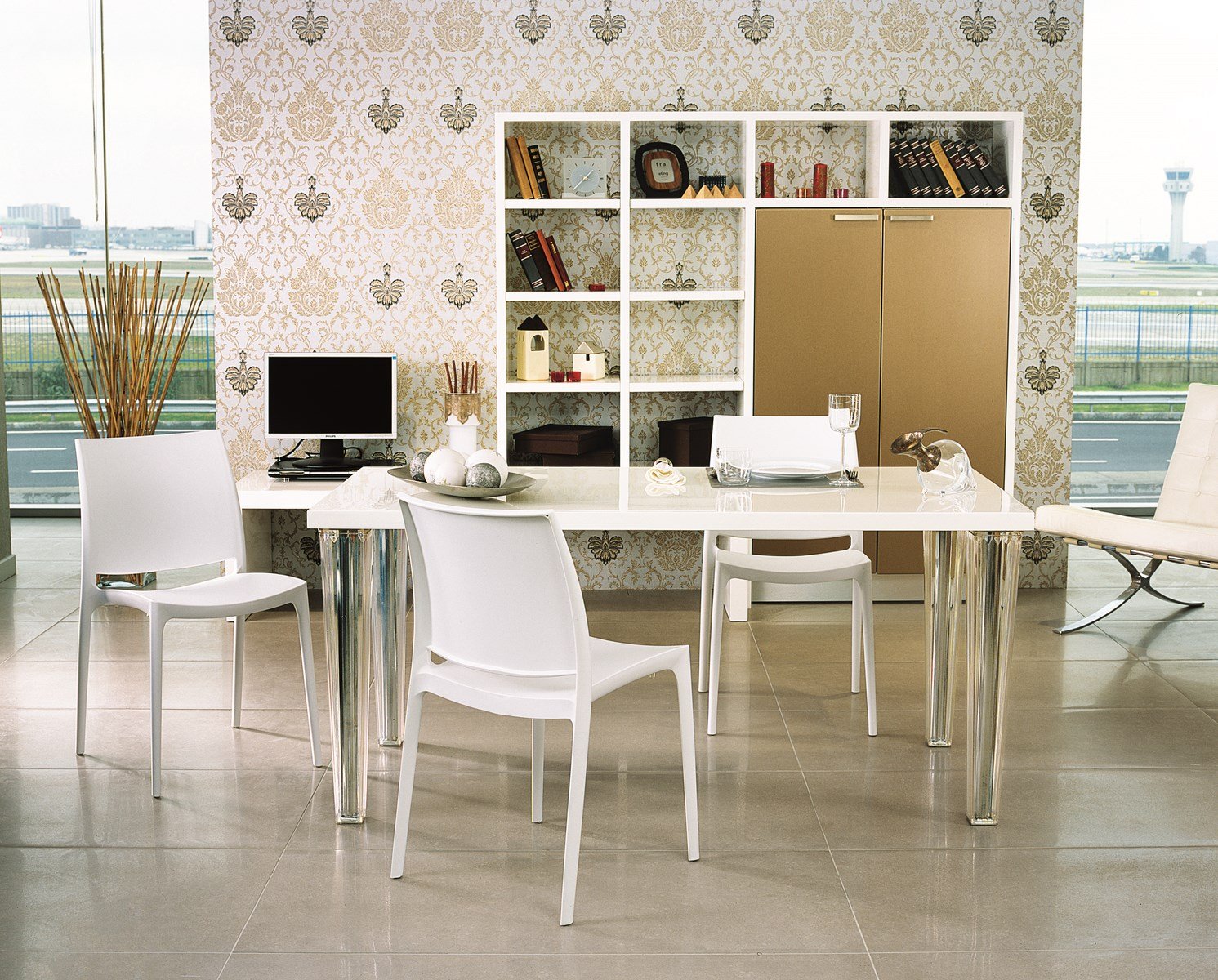 Maya White Patio Dining Chairs Set of 2 - Weather-Resistant Outdoor Furniture for Backyard, Garden, Poolside & Patio Dining