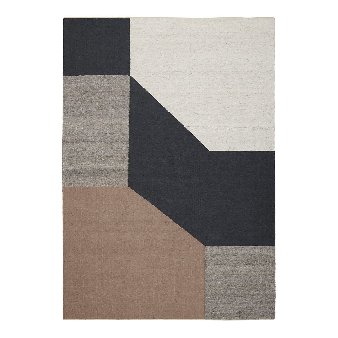 Linie Design Blocchi Rug - Modern Geometric Area Rug for Living Room, Bedroom & Office - Soft & Durable Home Decor