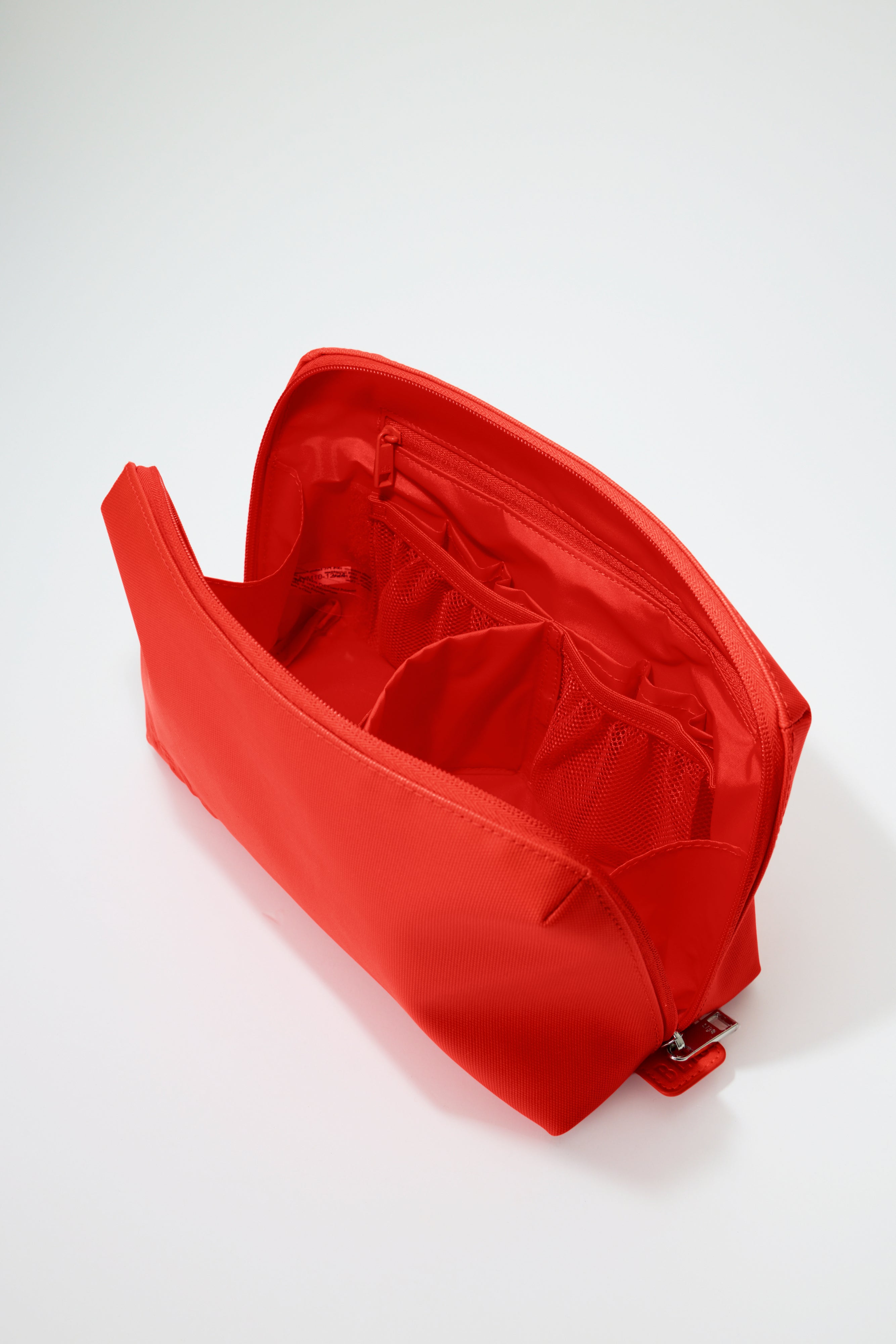 Flame-Colored Medium Cosmetic Bag for Women - Perfect for Travel, Makeup Storage & Everyday Essentials Organization