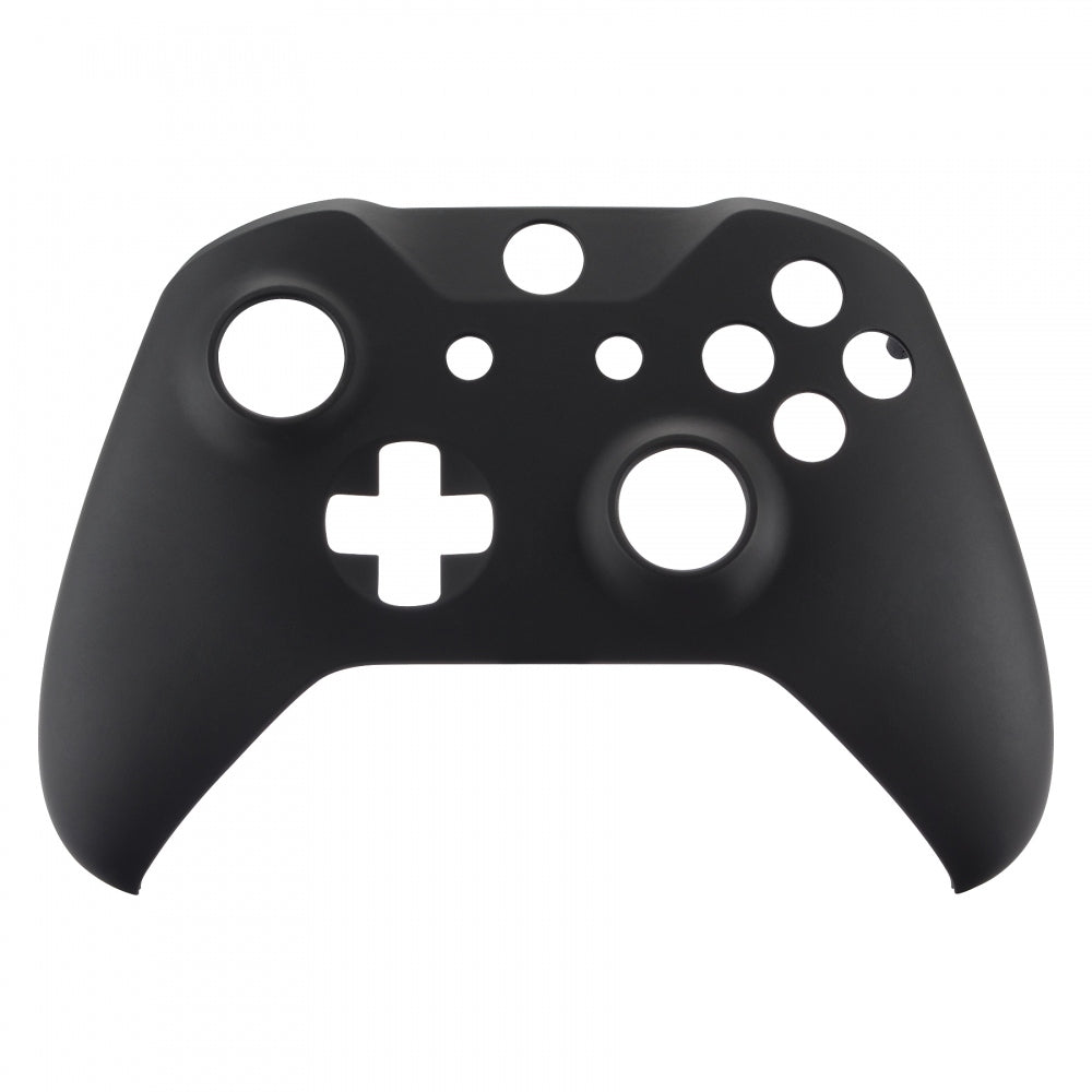 eXtremeRate Soft Touch Grip Black Front Housing Shell Faceplate for Microsoft Xbox One X & One S Controller - Enhanced Comfort & Precision for Gaming - Perfect for FPS, Racing & Action Games