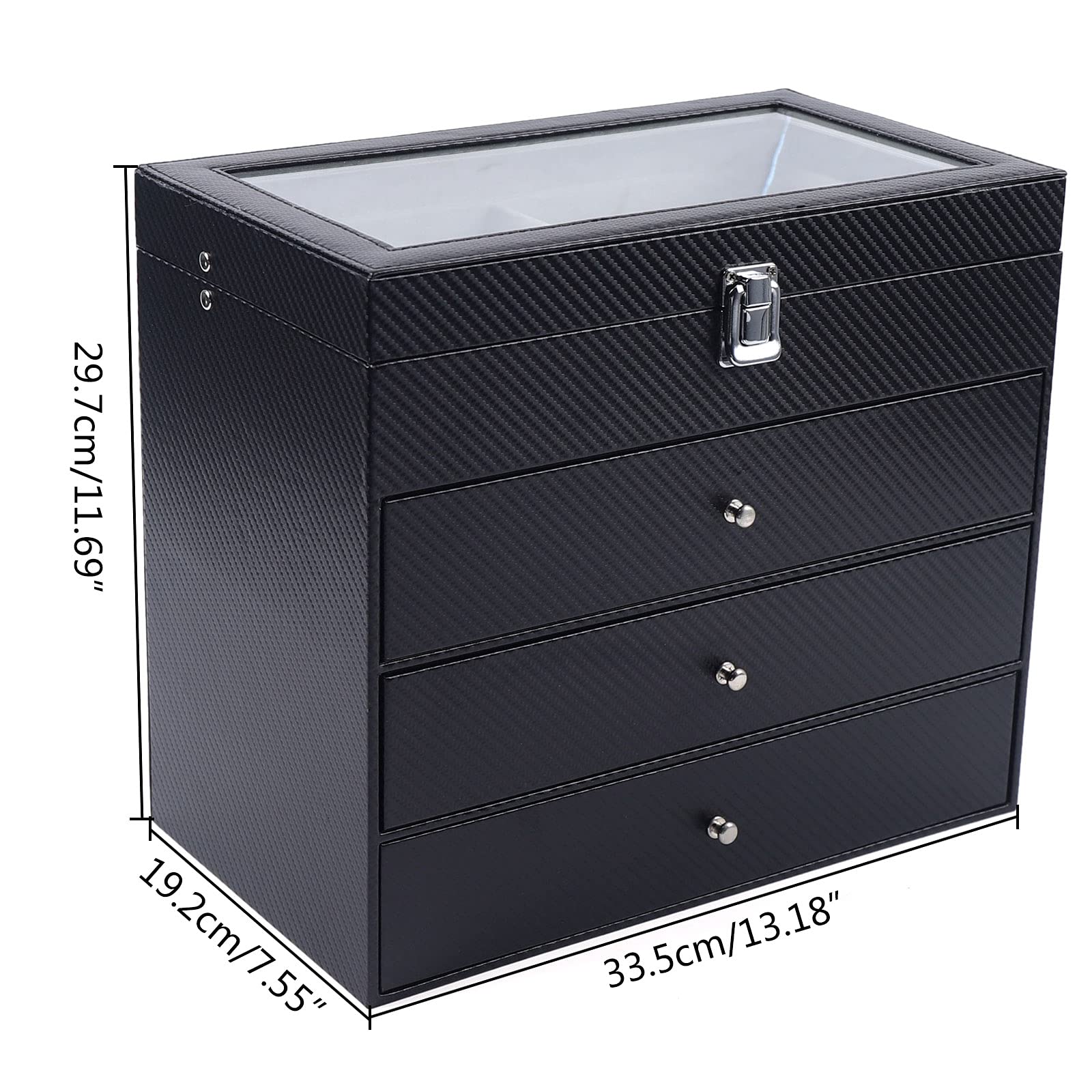 Stylish Eyeglass & Sunglass Storage Box - Durable Protective Case for Glasses & Shades - Perfect for Travel, Home, Office & Car Organization