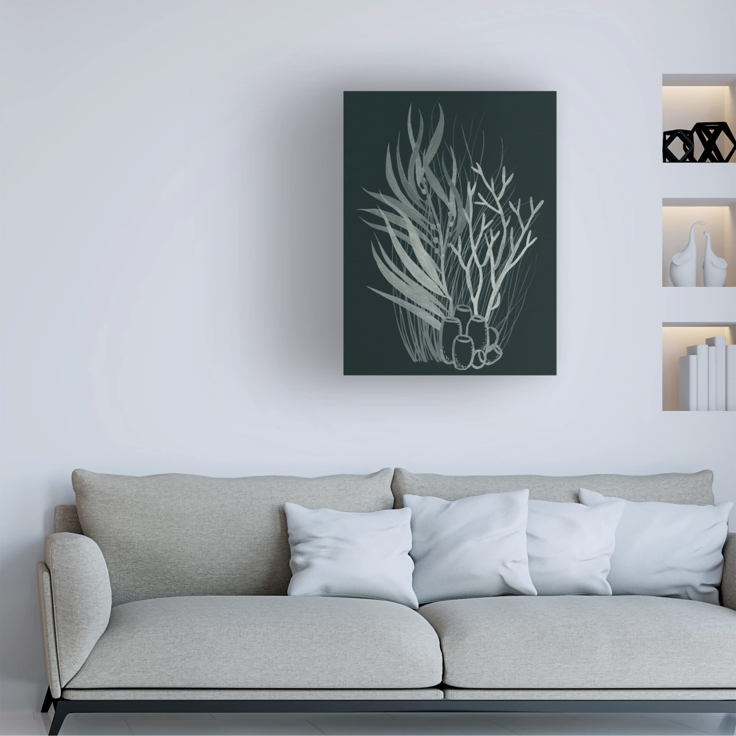 Grace Popp Underwater Bouquet I Canvas Wall Art Print - Modern Floral Home Decor for Living Room, Bedroom & Office