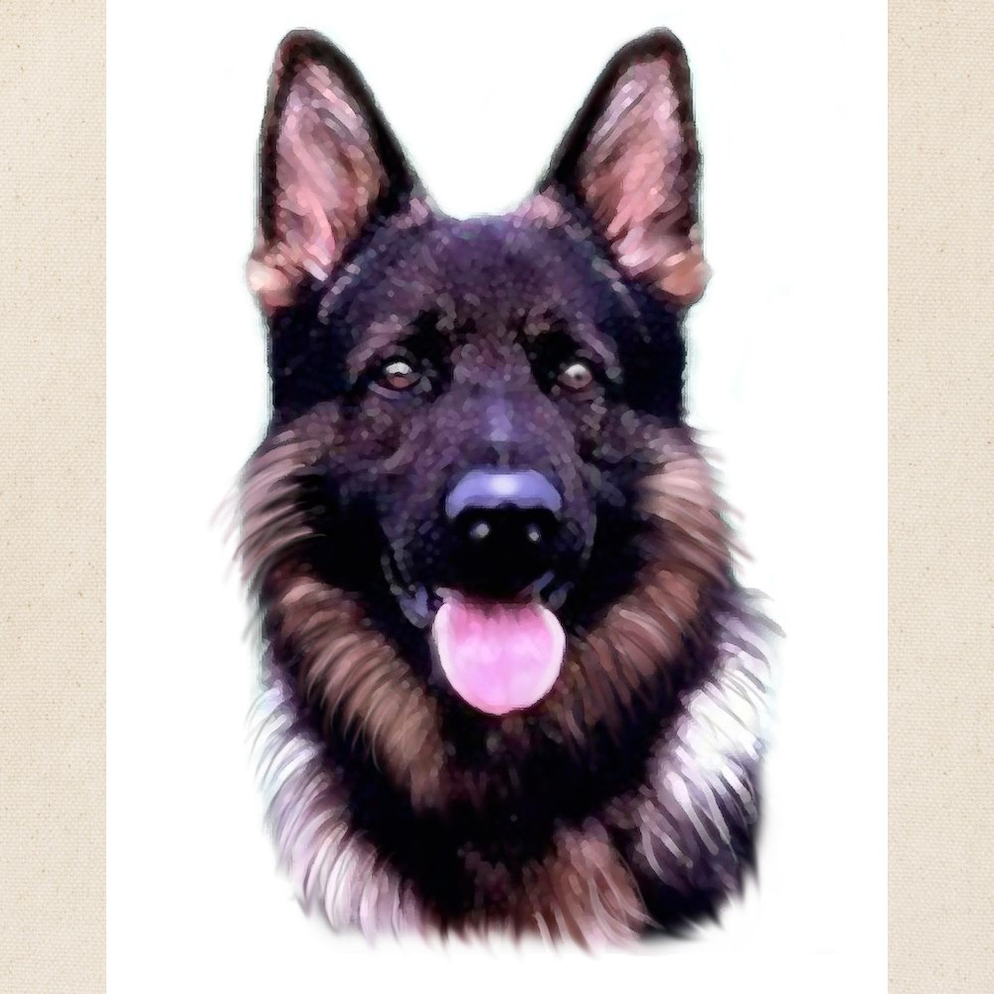 German Shepherd Tote Bag - Natural Canvas Reusable Shopping Bag for Groceries, Beach & Everyday Use | Eco-Friendly Cotton Tote with Dog Lover Design