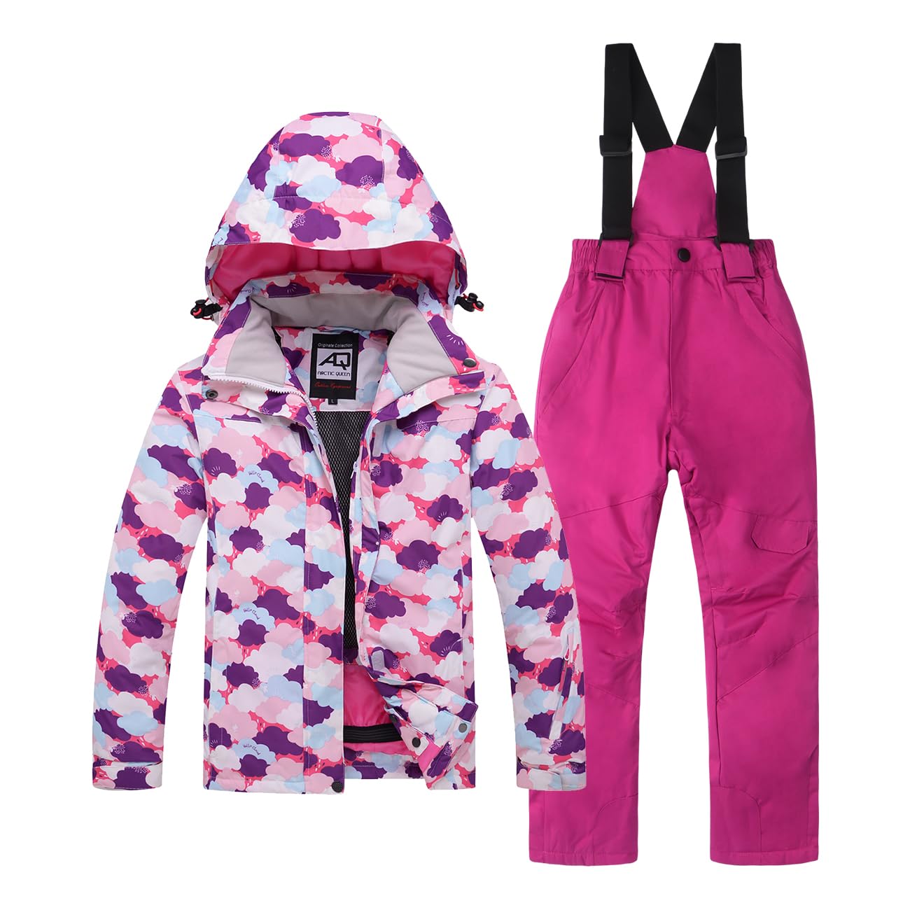 Waterproof Kids Snowsuit - Ski Jacket & Pants Set for Boys & Girls - Winter Snow Bibs & Raincoat for Outdoor Play, Skiing & Snowboarding
