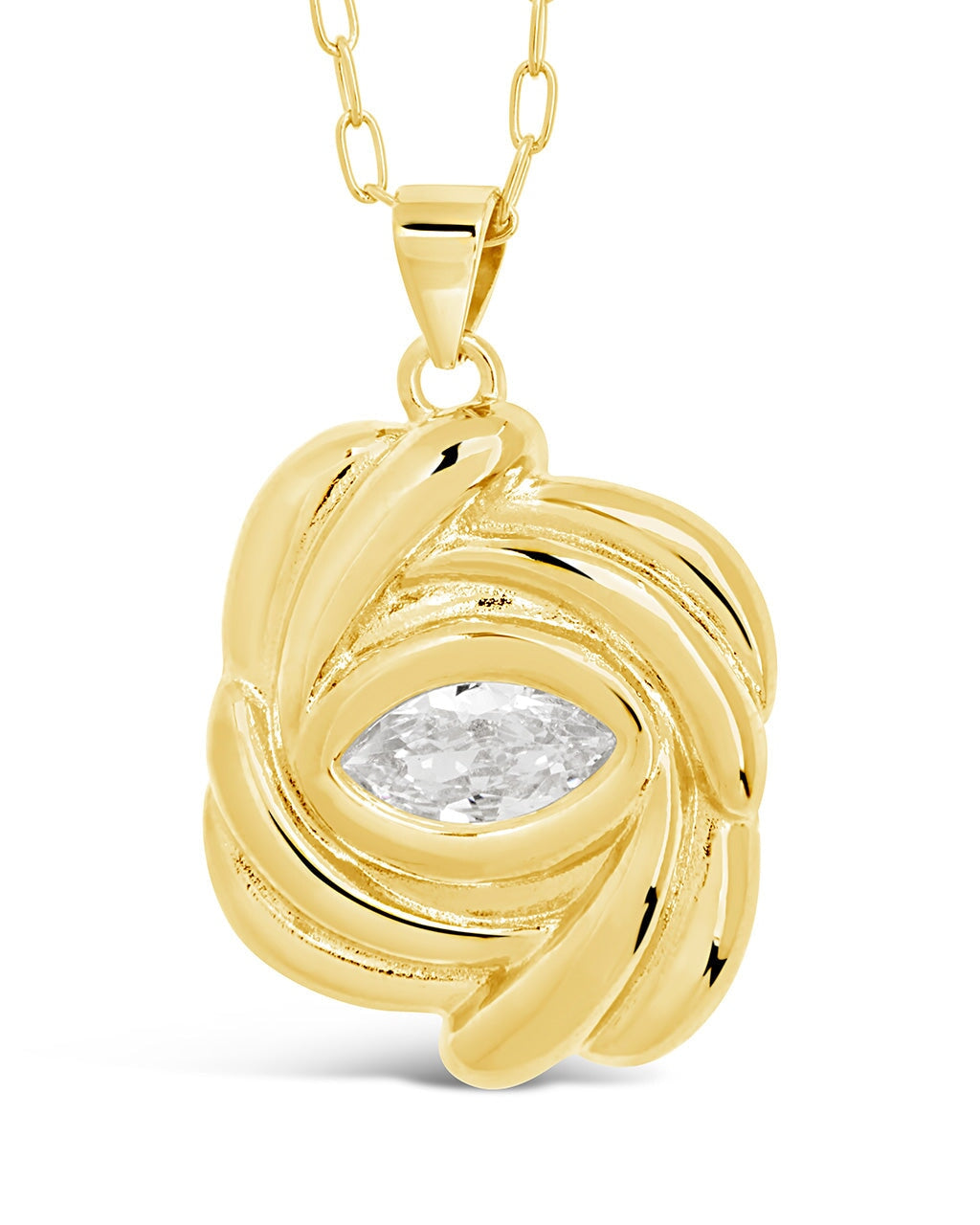 Mireille CZ Textured Pendant Necklace for Women - Elegant Cubic Zirconia Jewelry Gift for Birthday, Anniversary & Valentine's Day - Perfect for Parties, Date Nights & Special Occasions