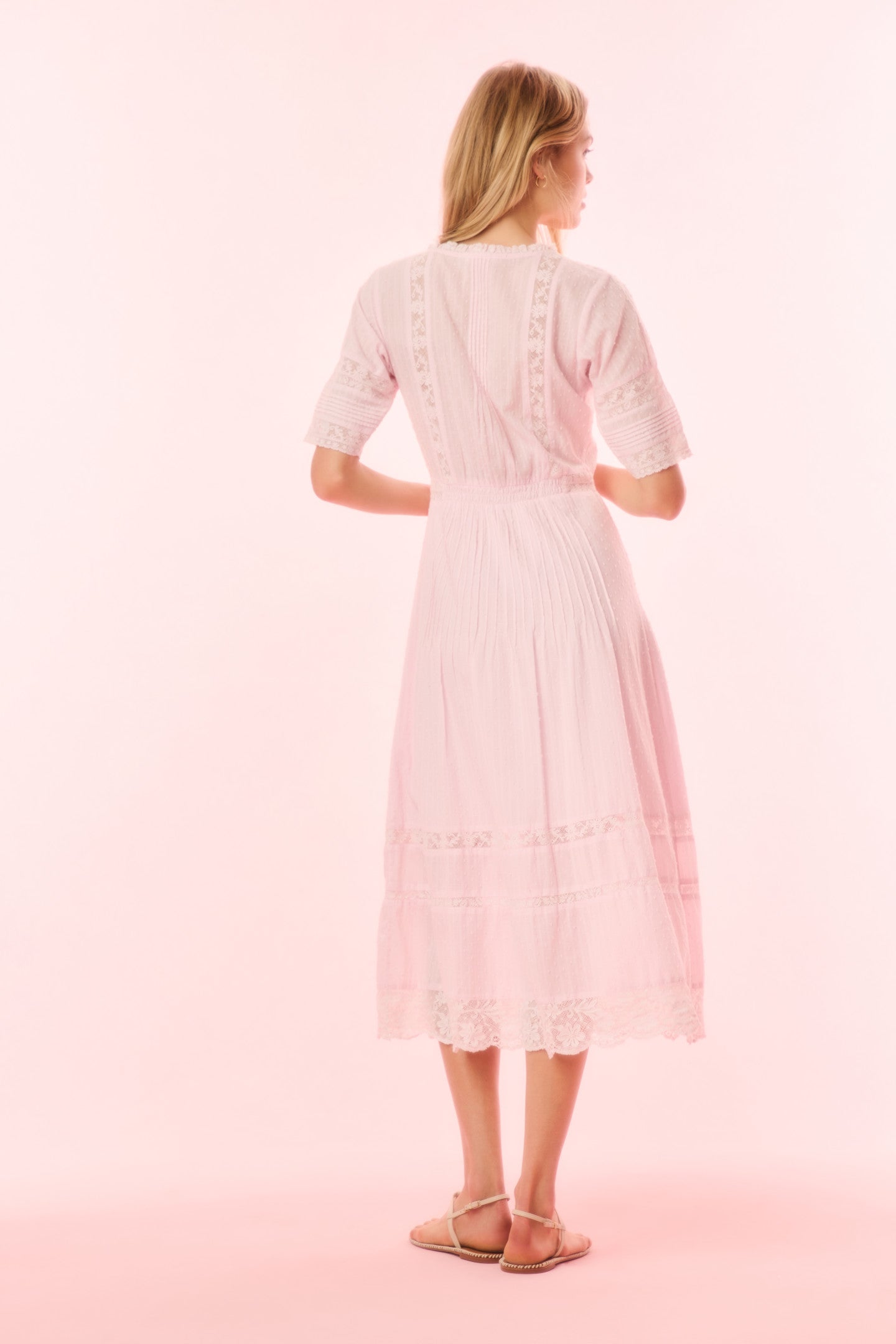 Francilla Women's Cotton Midi Dress - Flowy Summer Casual Dress with Short Sleeves for Beach, Vacation, and Everyday Wear