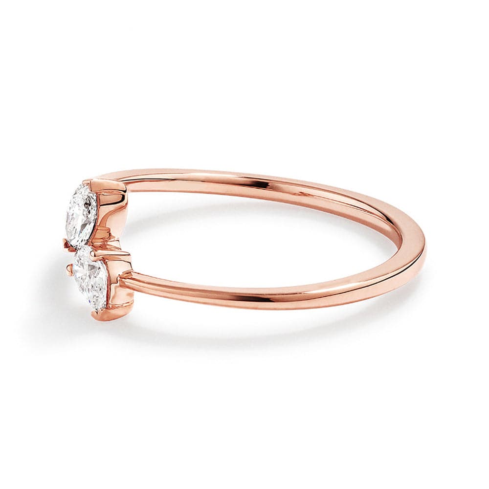 Lab Grown Diamond Toi et Moi Promise Ring - Marquise & Pear Cut - Perfect for Engagement, Anniversary & Romantic Gifts