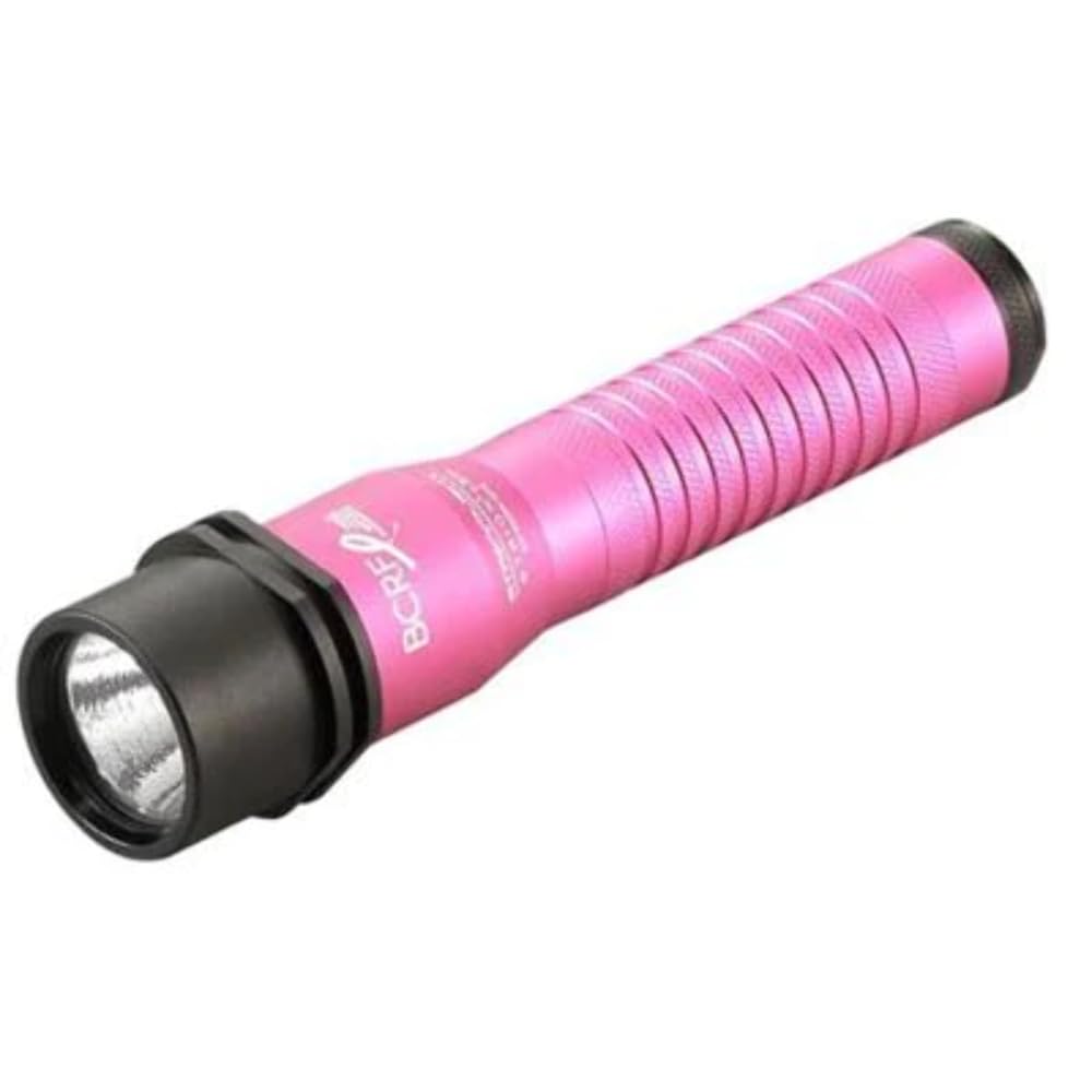 Streamlight 74361 Strion 260-Lumen Rechargeable LED Flashlight - Compact & Bright with 120V/100V AC/12V DC Charger (Pink) - Ideal for Camping, Emergency Kits & Home Use