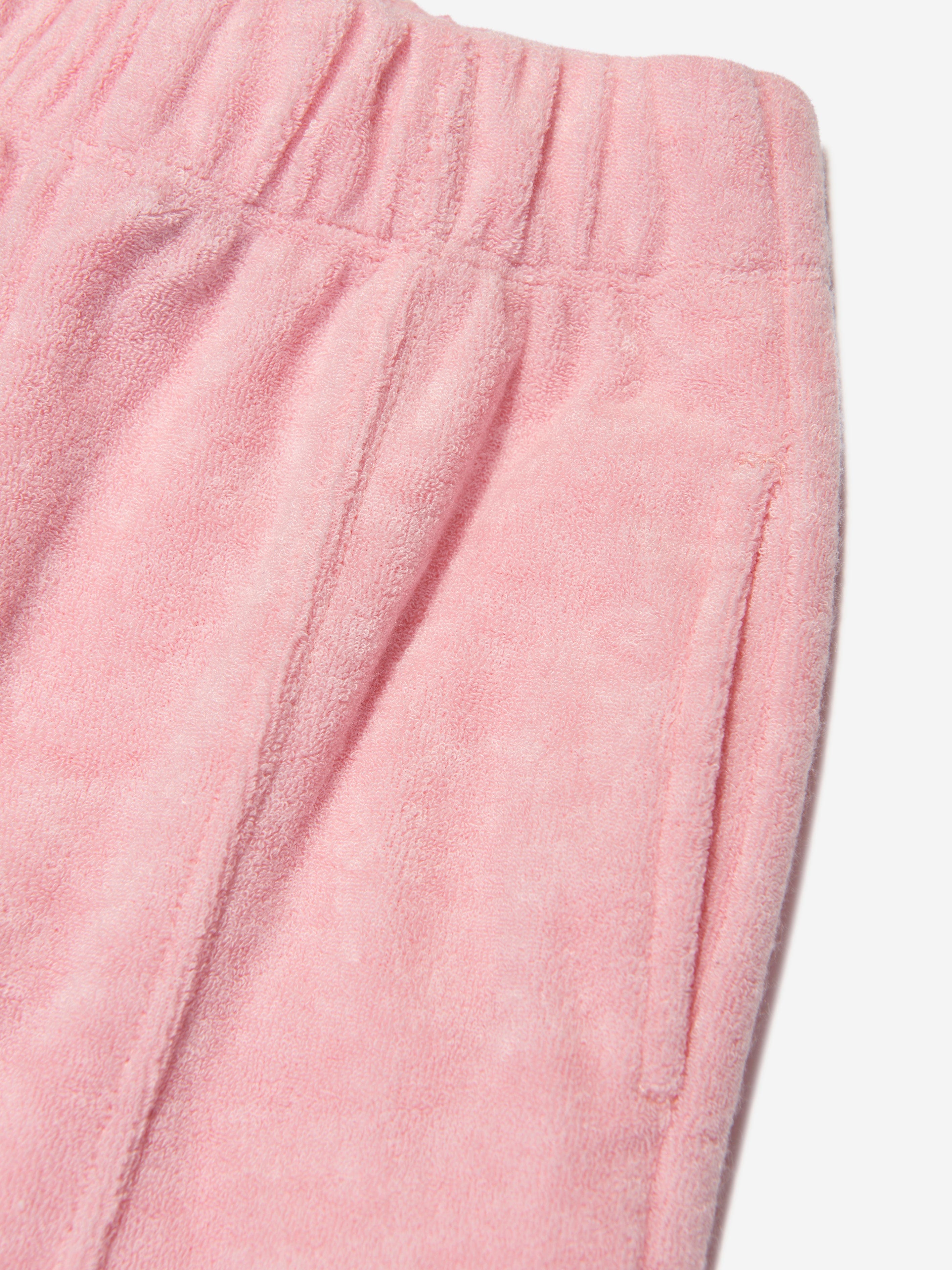AY by AYLA Girls' Pink Towelling Flared Pants - Soft & Comfortable Casual Wear for Playdates, School & Summer Outfits