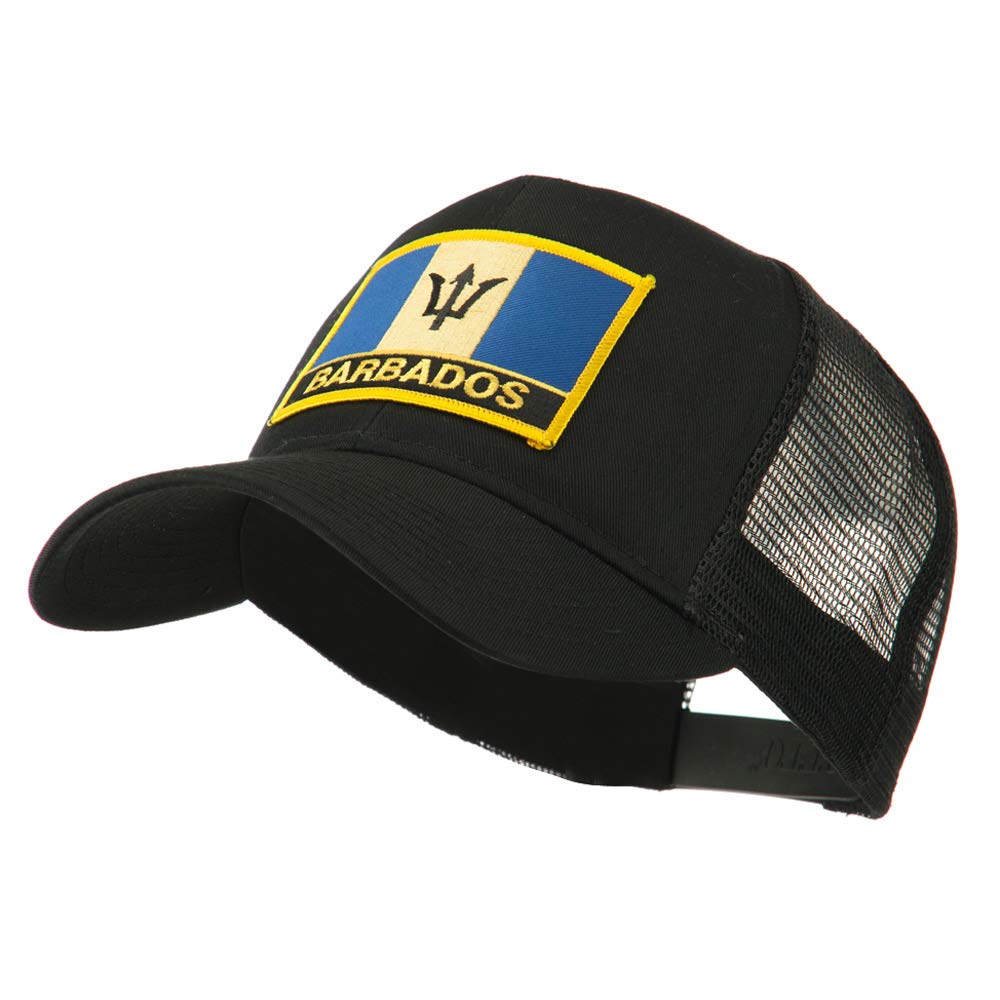 Patched Mesh Cap with North & South America Flags - Stylish Unisex Baseball Hat for Travel & Outdoor Activities