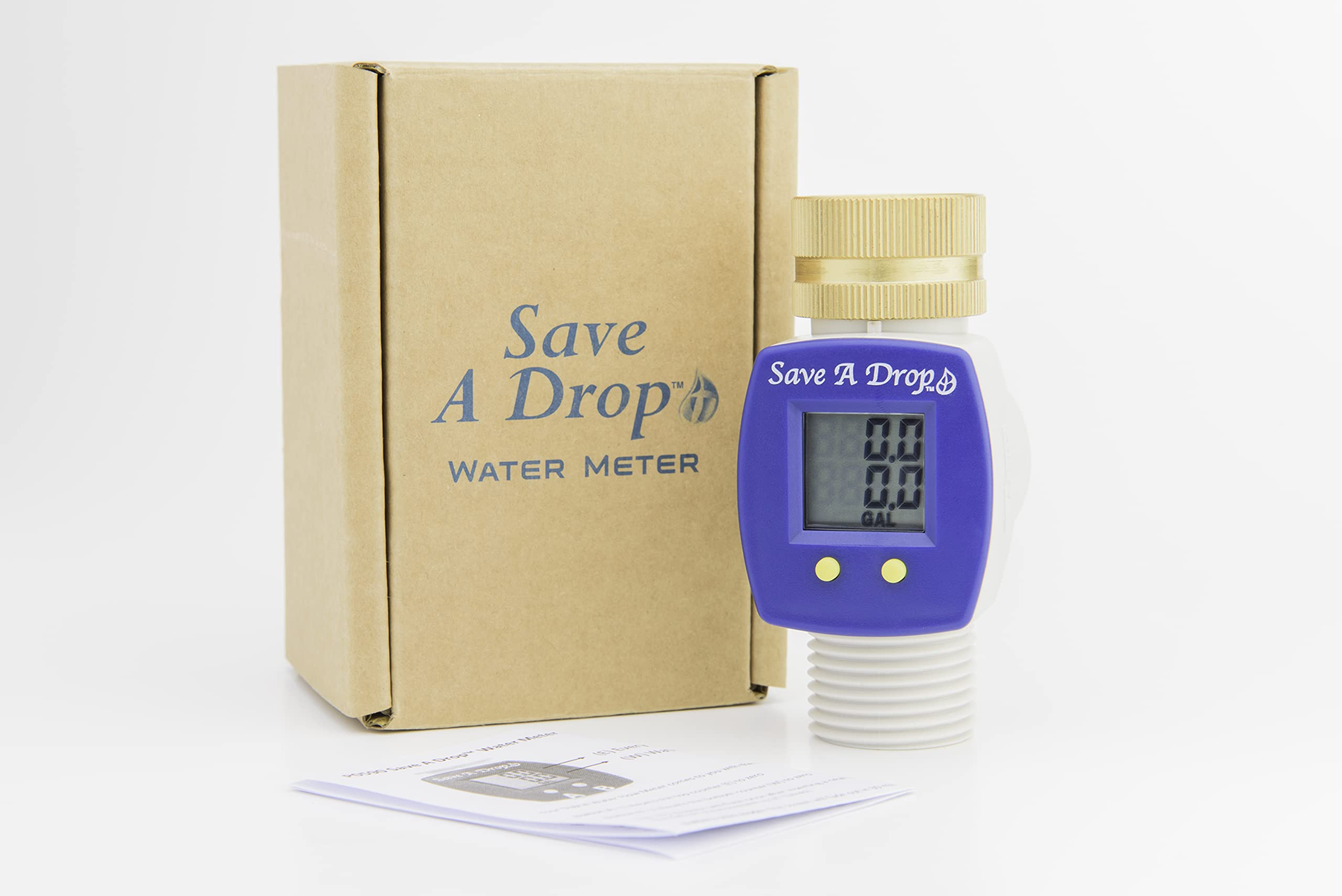 P3 Water Flow Meter with Heavy Duty Brass Swivel | Accurate Gallon Measurement for Outdoor Garden Hoses | Perfect for Camping, RV & Water Conservation | Monitor Usage for Lawns, Gardens & Irrigation Systems