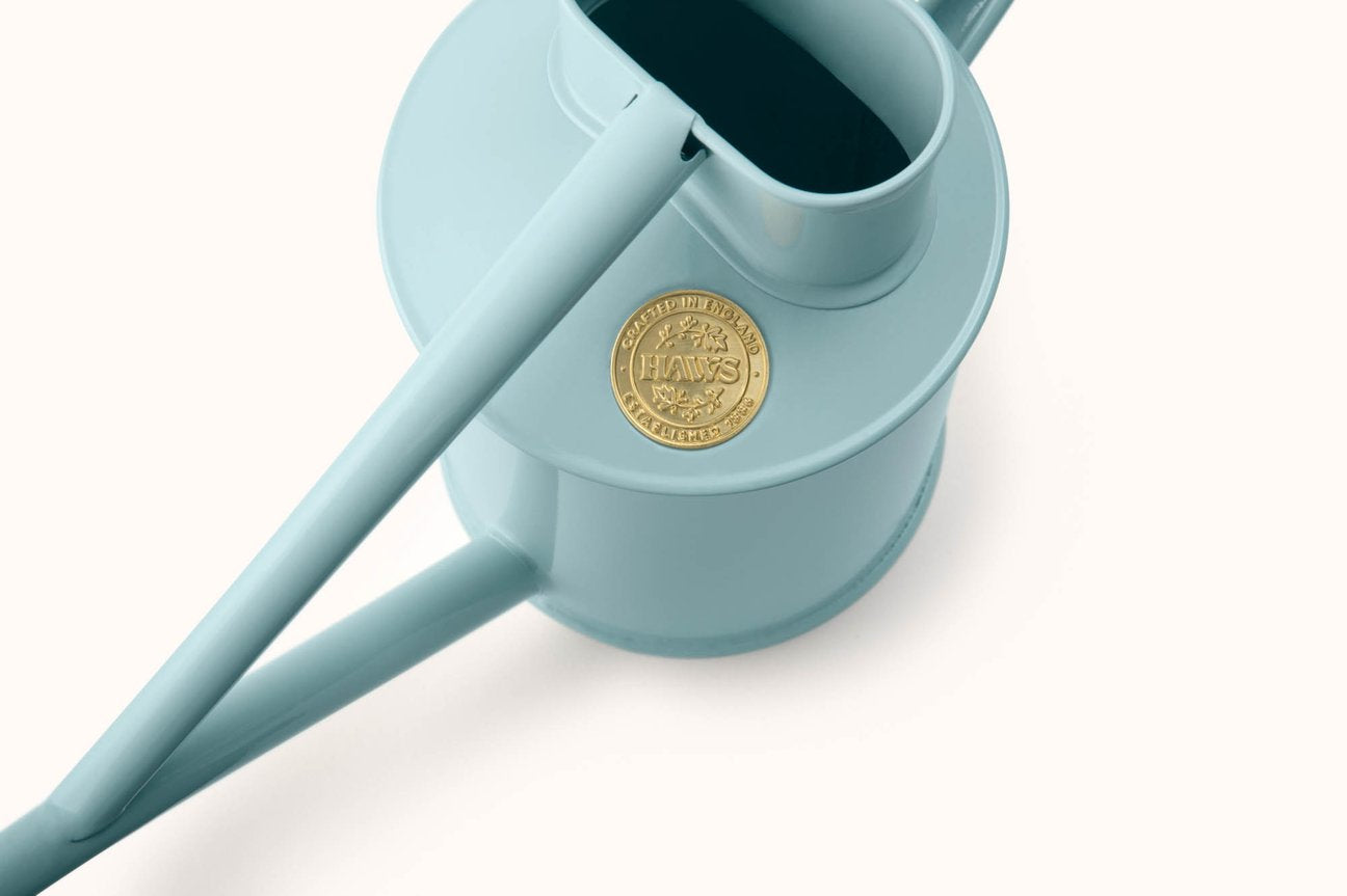 Haws 'The Rowley Ripple' 1L Watering Can in Duck Egg Blue - Premium Indoor/Outdoor Plant Watering Can for Home Garden, Houseplants & Flower Pots