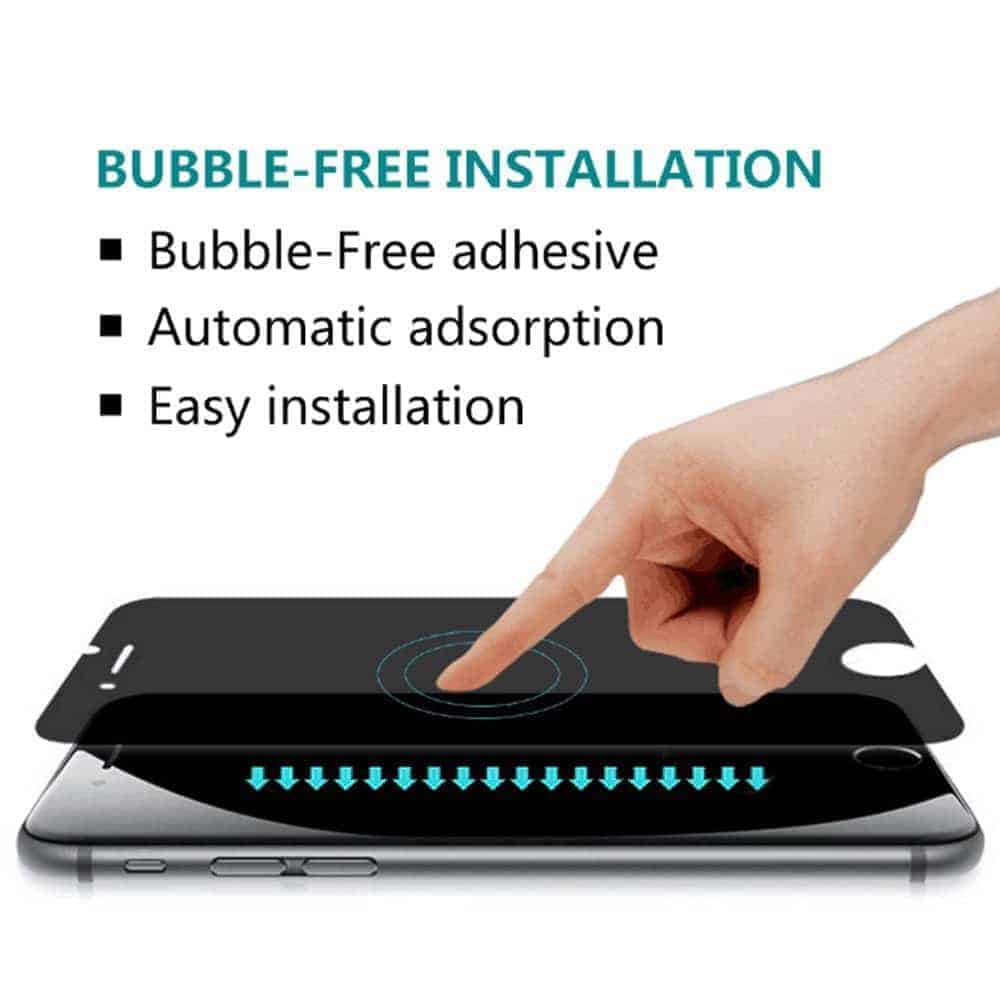 2 Pack iPhone 8 Privacy Screen Protector - Tempered Glass Anti-Spy Film for Privacy Protection - Perfect for Office, Banking & Public Use
