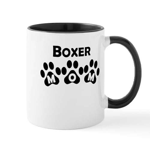 White/Black Inside - Boxer Mom Mugs