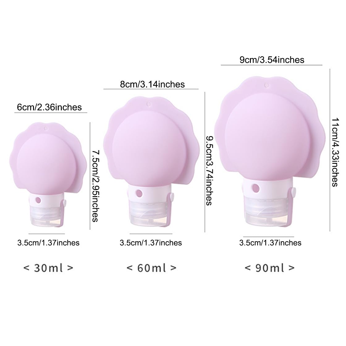 3PCS 60ml TSA Approved Travel Bottles - Leak Proof Silicone Toiletry Containers for Shampoo, Lotion & Cosmetics | Perfect for Airplane Carry-On, Gym & Vacation Essentials