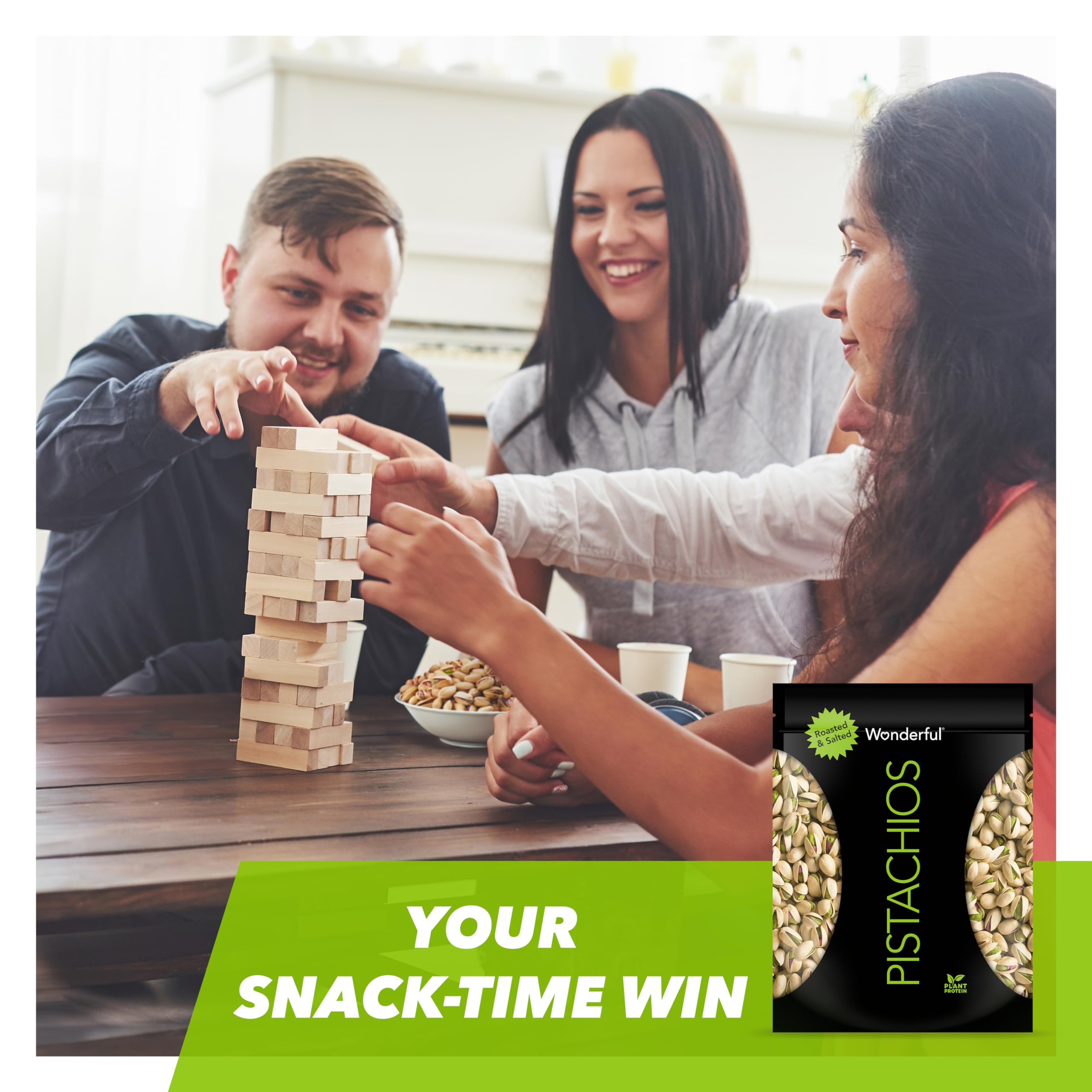 Wonderful Pistachios In Shell - Roasted & Salted Nuts, 48oz Resealable Bag | High Protein Snack, Bulk Healthy Nuts for Adults | Perfect for Office Snacking, Parties & On-the-Go Nutrition