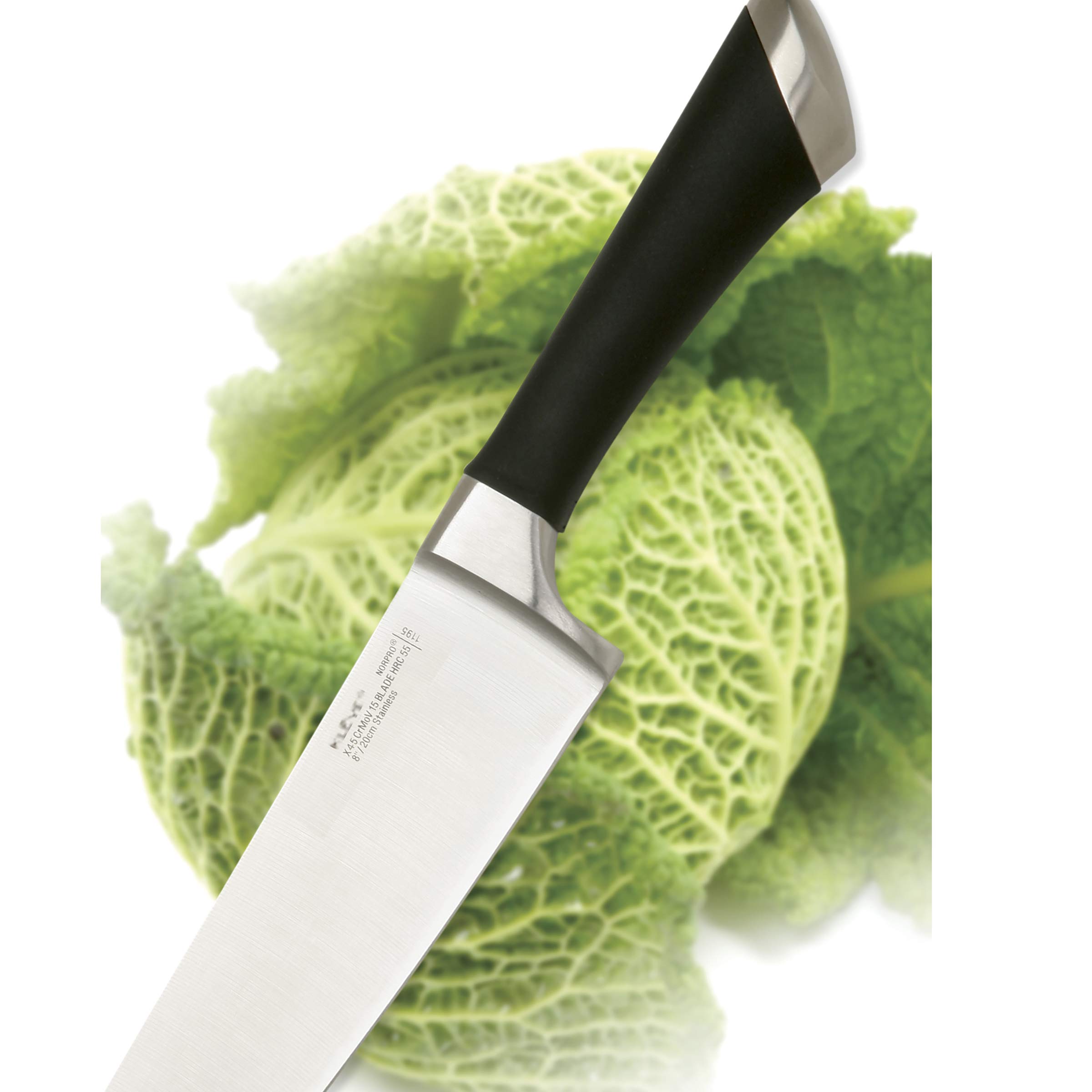 Norpro KLEVE 8-Inch Stainless Steel Chef's Knife - Professional Kitchen Knife for Chopping, Slicing & Dicing - Perfect for Home Cooks & Chefs