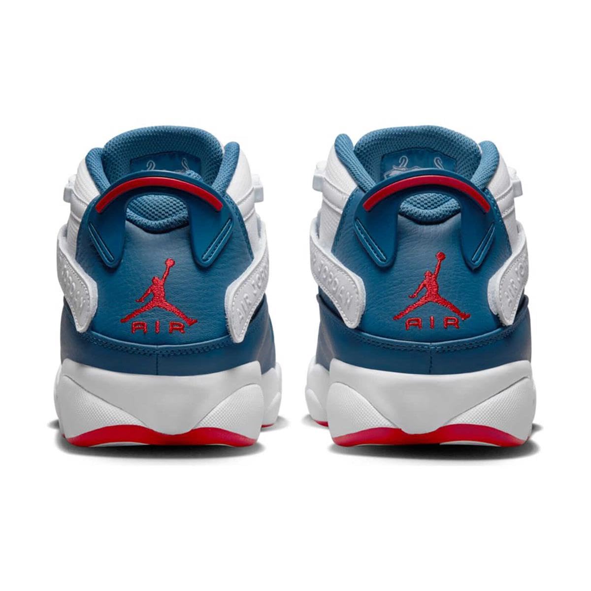 Nike Jordan Men's 6 Rings Basketball Shoes - White/University Red/Light Steel Grey/True Blue (322992-012) | High-Performance Basketball Sneakers for Men | Perfect for Court Play, Streetwear & Sneaker Collectors