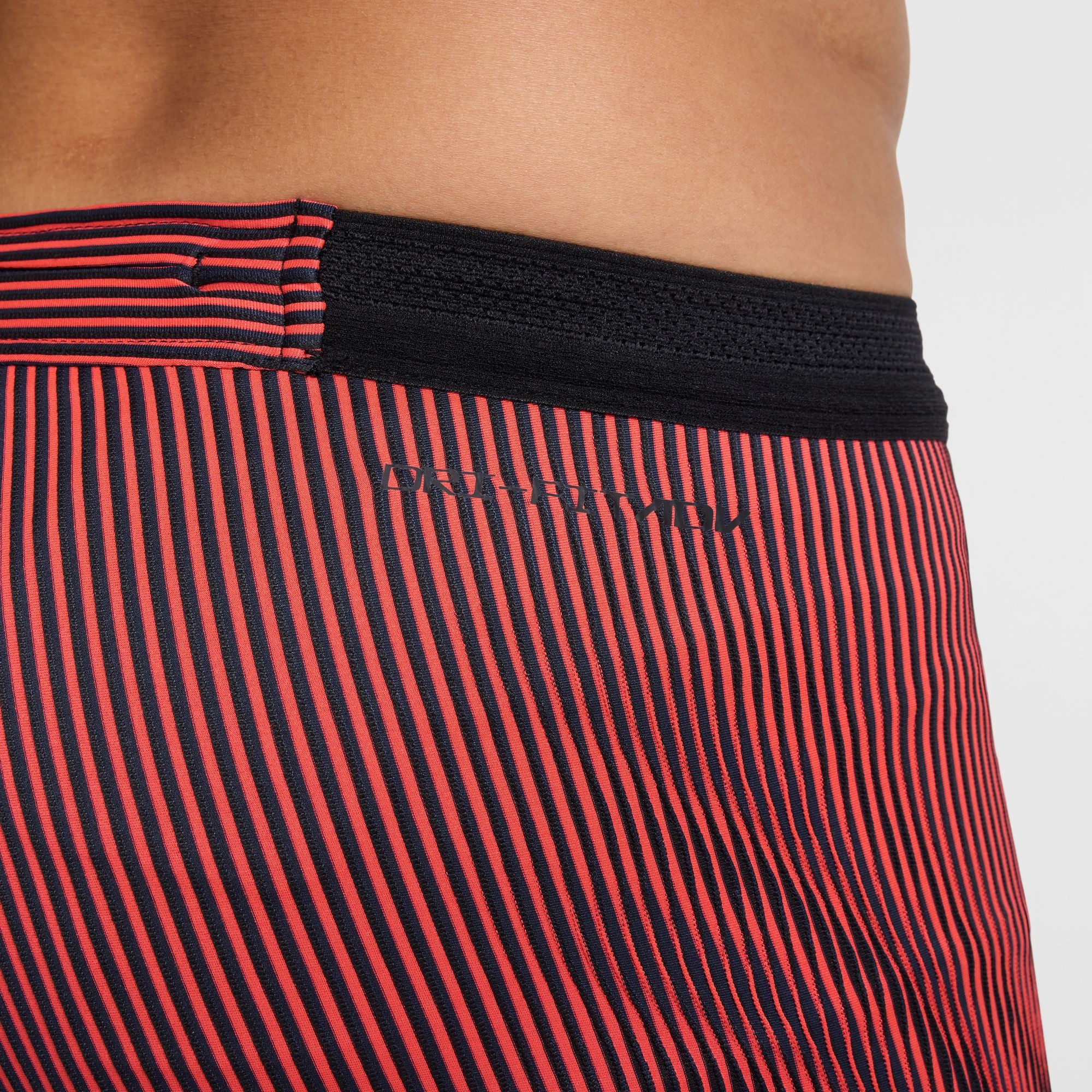 Men's Aeroswift DRI-FIT ADV Running 1/2 Length Tights - Breathable, Moisture-Wicking Workout Pants for Jogging & Gym Training (Black/Bright Crimson/Obsidian)