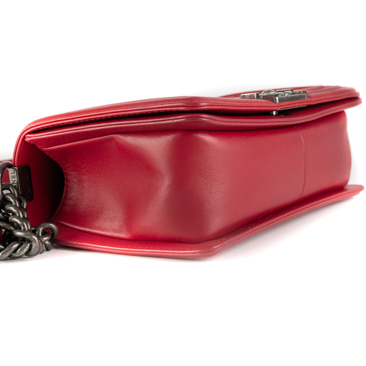 Authentic Chanel Red Boy Old Medium Flap Bag in Lambskin Leather - Luxury Crossbody Bag for Women, Perfect for Date Night & Special Occasions