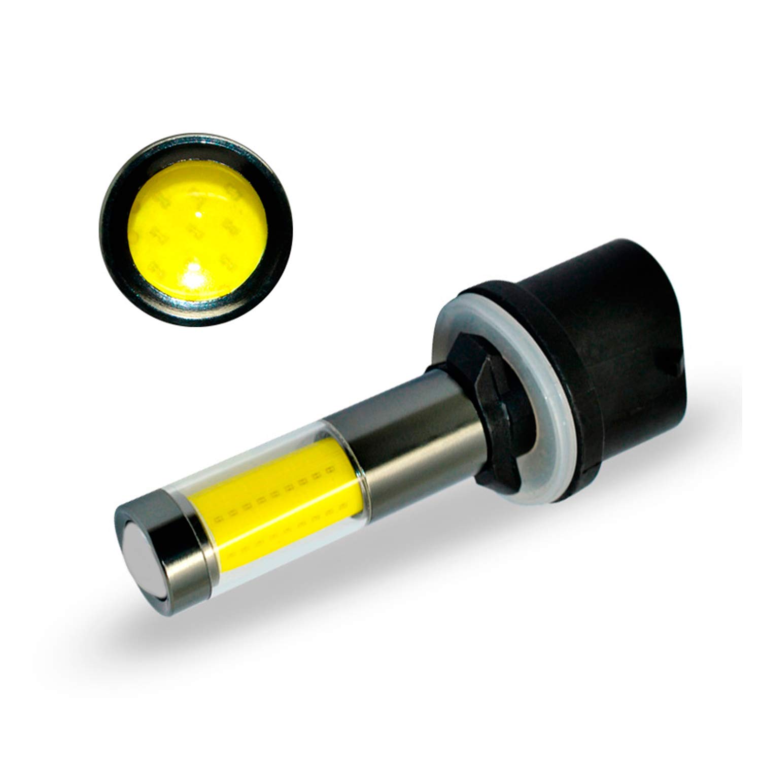 Alla Lighting Xtreme Super Bright 899 880 LED Fog Light Bulbs - High Power COB Universal 892 880 LED Bulb Replacement - 3000K Amber Yellow - Perfect for Off-Road, Trucks & SUVs in Foggy Conditions