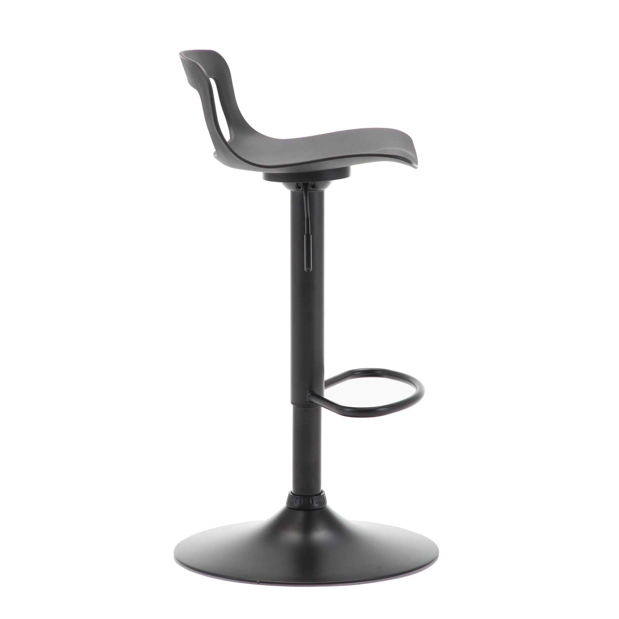 NOBPEINT Adjustable Swivel Bar Stool Set of 4 - Modern Chrome & Black Counter Height Stools with Air Lift Technology - Perfect for Kitchen Islands, Home Bars & Dining Counter Seating