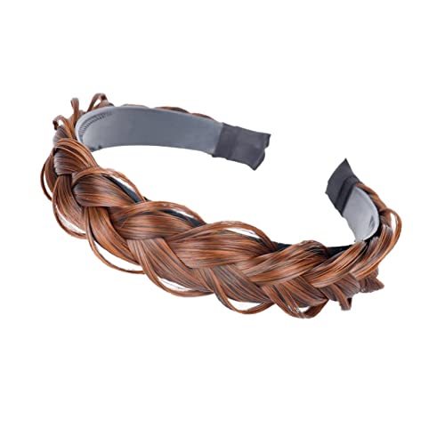 ZITIANY Women's Wide Braided Headbands with Teeth - Fishtail Braid Hair Accessories for Women & Girls - Perfect for Workouts, Yoga, and Everyday Styling